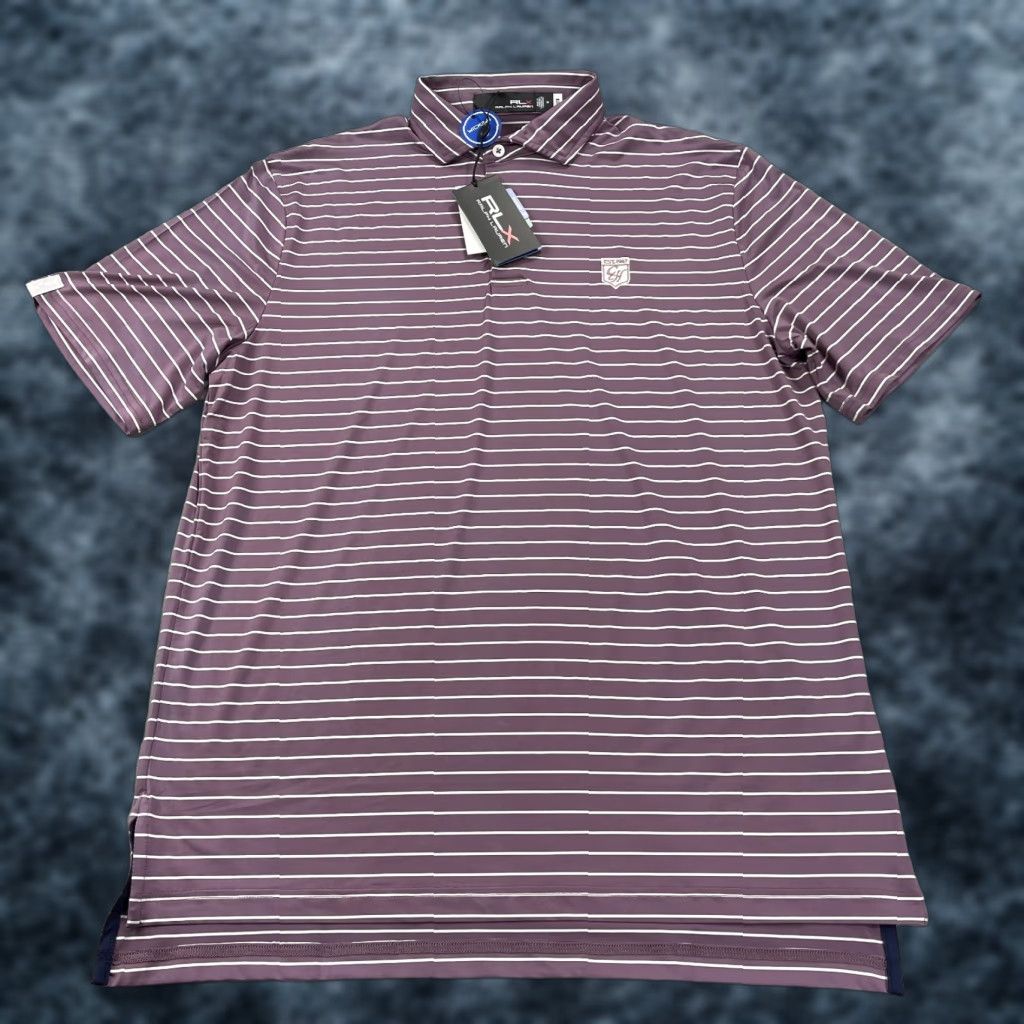 RLX Ralph Lauren RLX Ralph Lauren Polo Shirt Mens M Purple Logo Golf Striped Size US M / EU 48-50 / 2 - 1 Thumbnail