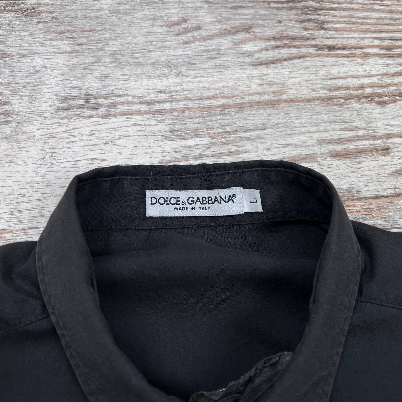 Dolce & Gabbana D&G Men's Black Long Sleeve Shirt Embroidered Logo Size US L / EU 52-54 / 3 - 10 Thumbnail
