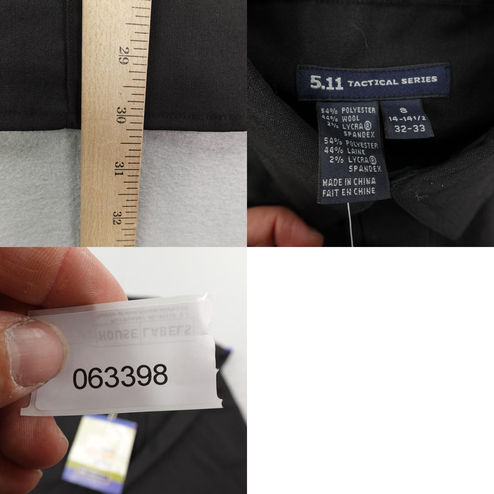 Vintage 5.11 Tactical Series Shirt Mens Small Short Black Poly Wool Uniform Utility NEW Size US S / EU 44-46 / 1 - 8 Thumbnail