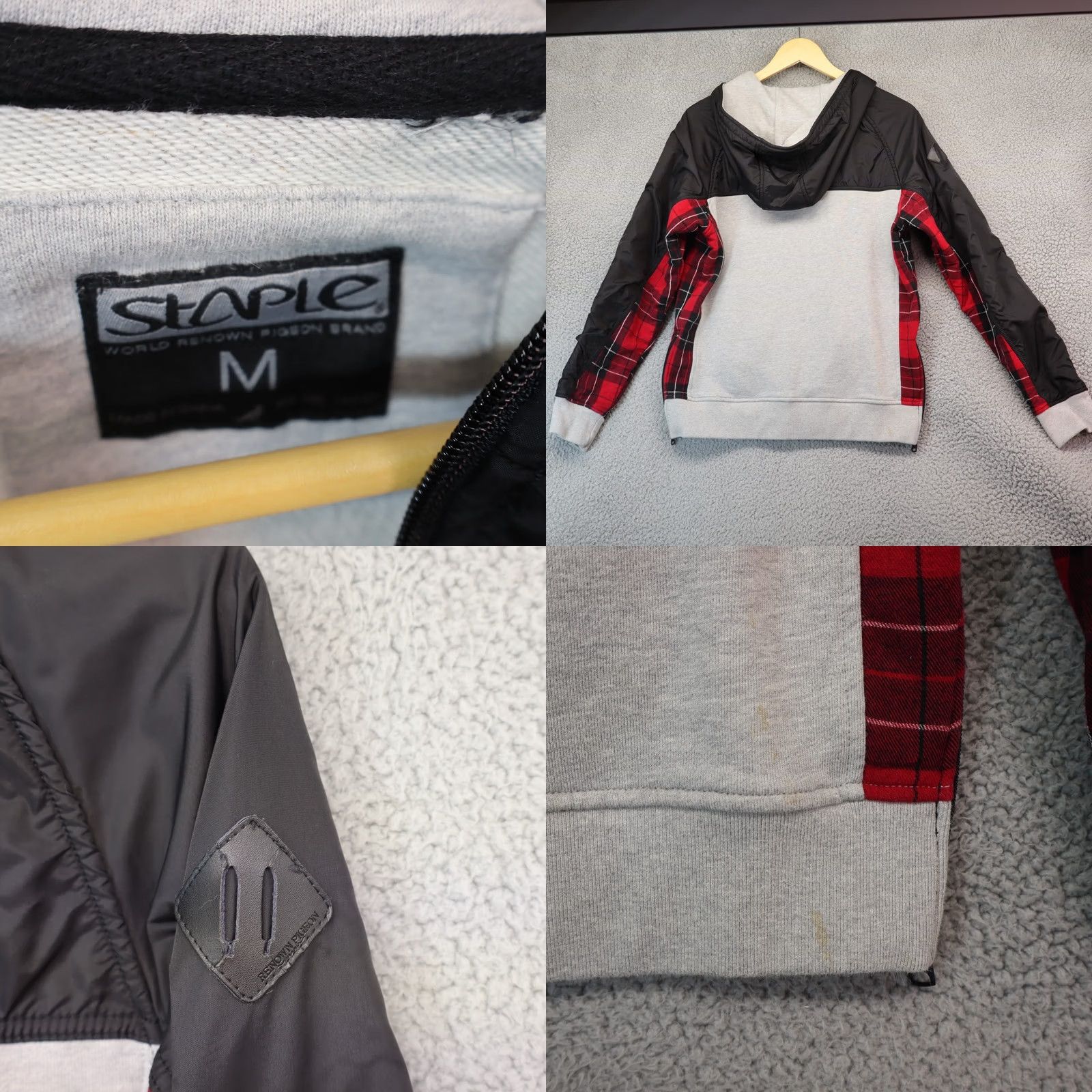 KangaROOS Staple Pigeon Brand Plaid Hoodie 1/4 Zip Kangaroo Pocket Sz Med Red Cotton Men Shirt Hoodie Pullover Regular 1/4 Zip Long Sleeve Vintage N/A Size US M / EU 48-50 / 2 - 8 Thumbnail