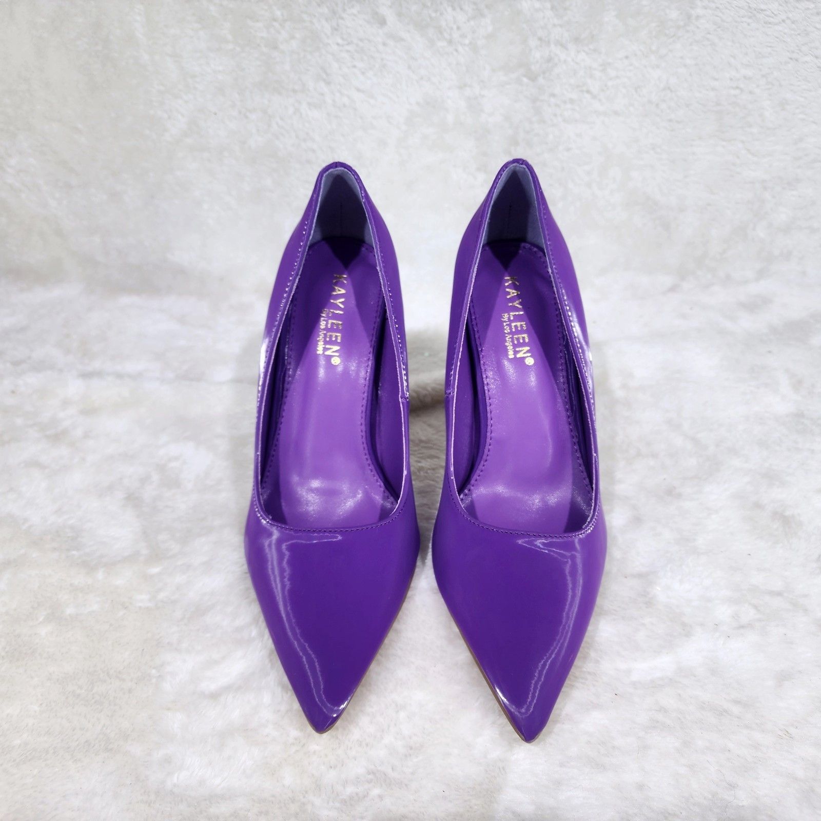 Other Luminous Purple High Heel Stiletto Pumps Evening Party Shoes Size US 6 / IT 36 - 4 Thumbnail