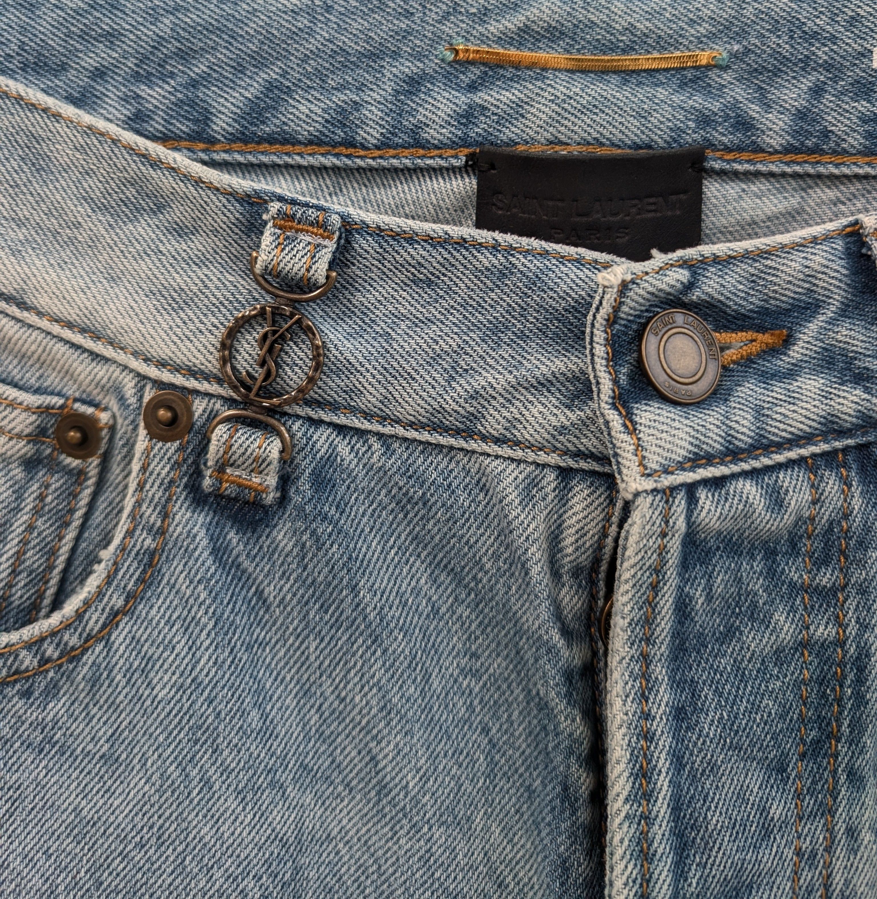 Saint Laurent Paris Saint Laurent Women's Tapered Jeans Size 25" / US 0 / IT 36 - 4 Thumbnail