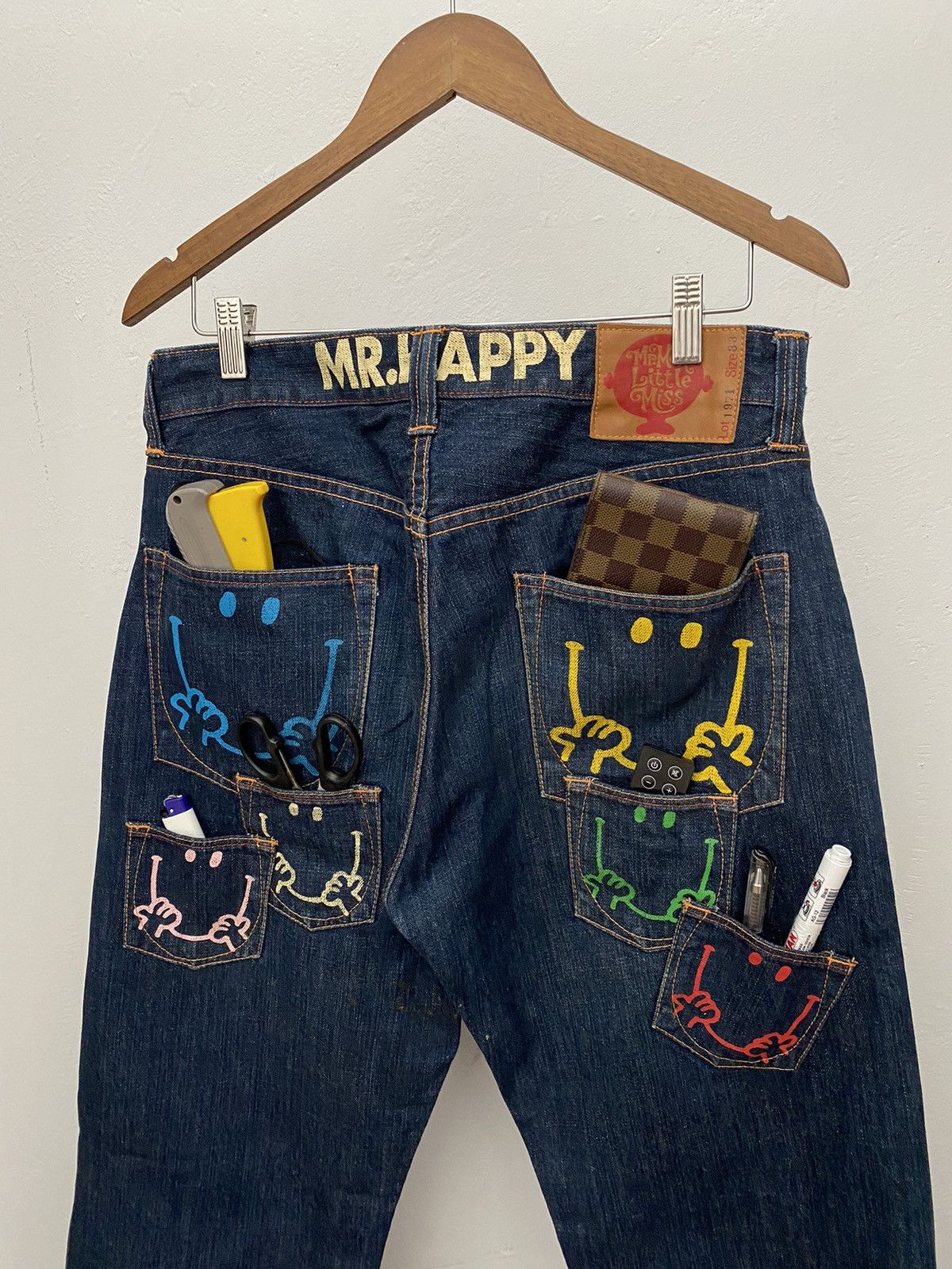 20471120 × Japanese Brand Mr Happy six pocket jeans Size US 32 / EU 48 - 2 Thumbnail