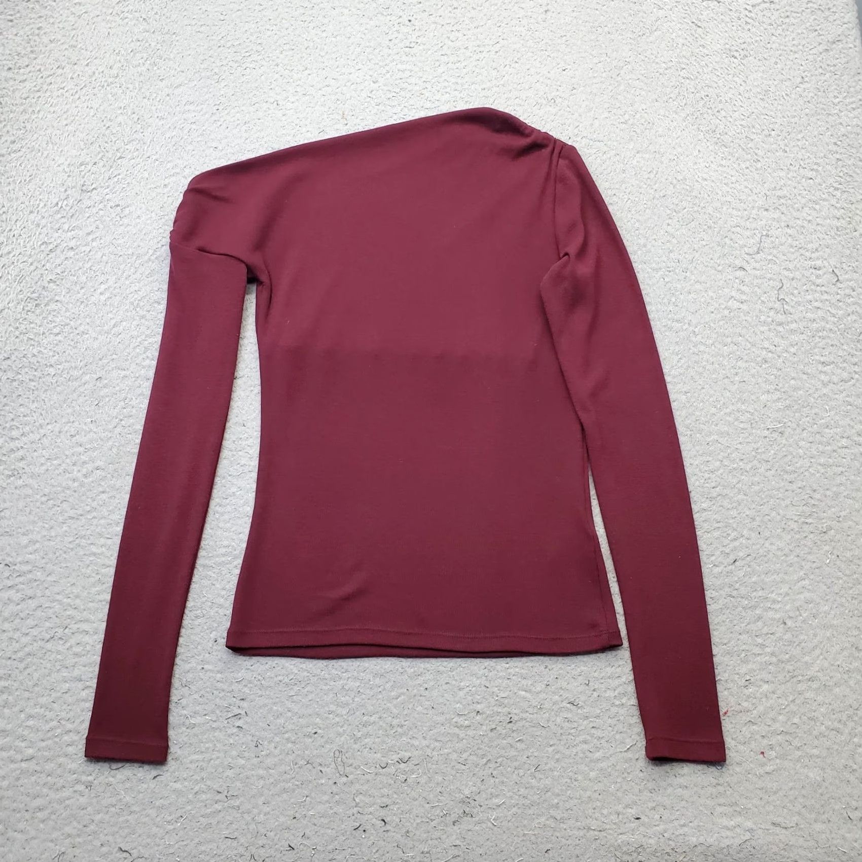 Vintage MNG Shirt Womens S Red Fitted Stretch Long Sleeve Boat Neck Casual Basic Womens Size S Size S / US 4 / IT 40 - 2 Thumbnail