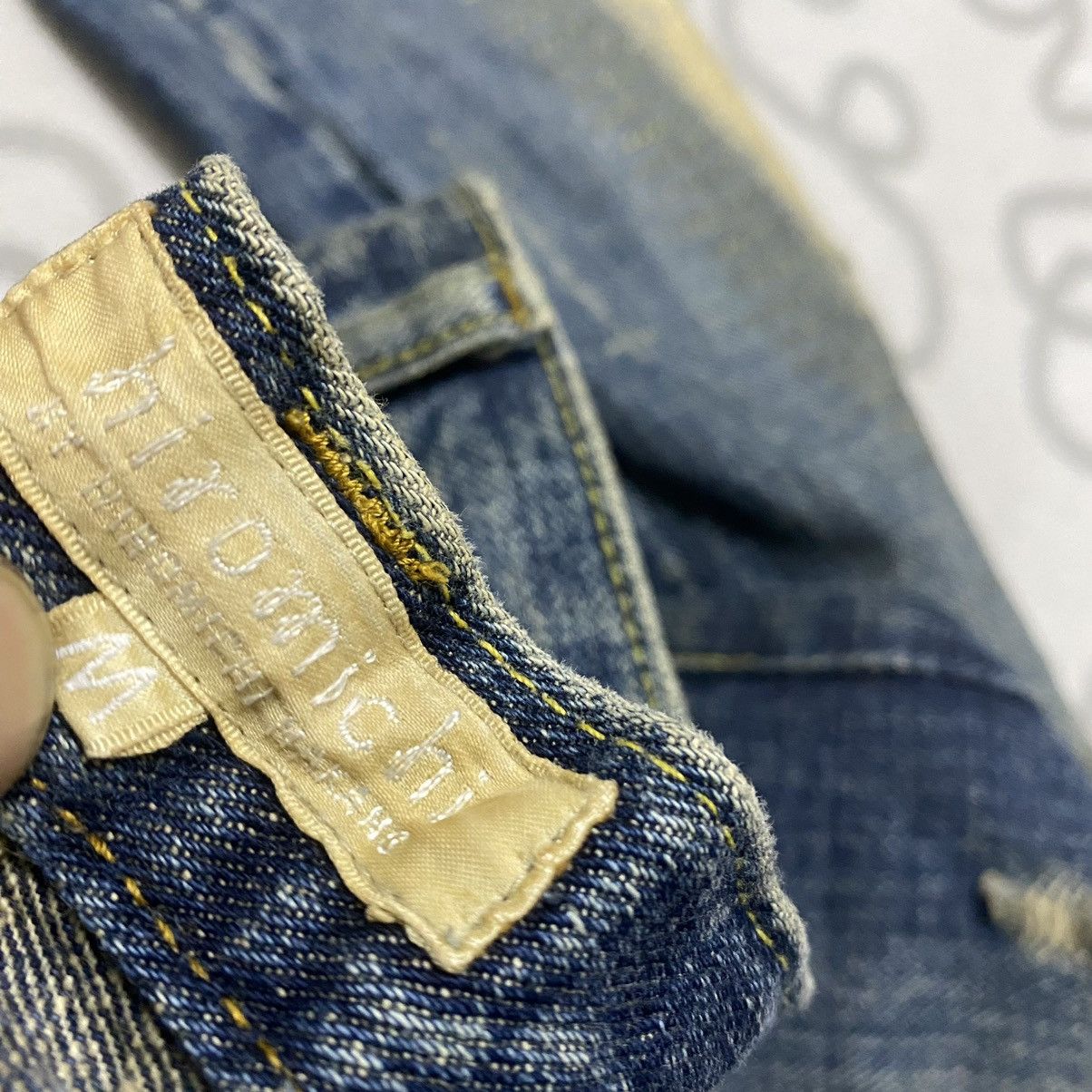 Japanese Brand Hiromichi Nakano Distressed Denim Flare Jeans Size US 30 / EU 46 - 19 Thumbnail