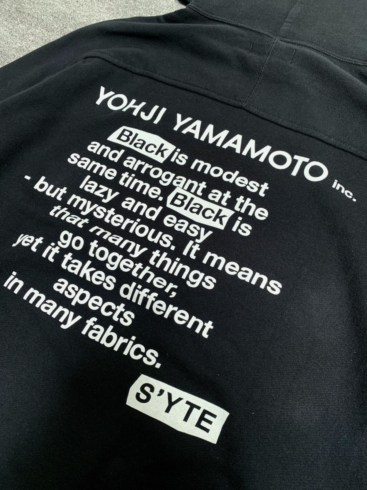 Yohji Yamamoto Stye Black Statement Hoodie Size US M / EU 48-50 / 2 - 6 Thumbnail