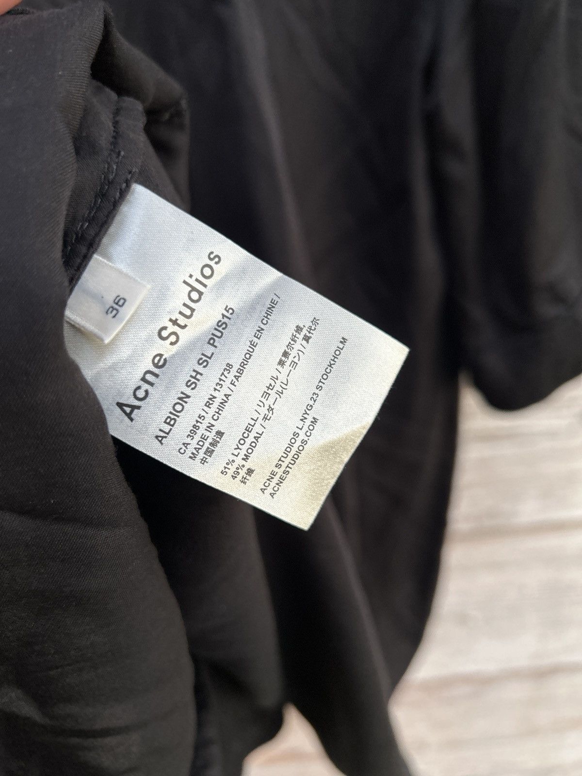 Acne Studios Acne Studios Albion Sh Sl Pus15 Short Sleeve Button Up Shirt Size XS / US 0-2 / IT 36-38 - 8 Thumbnail