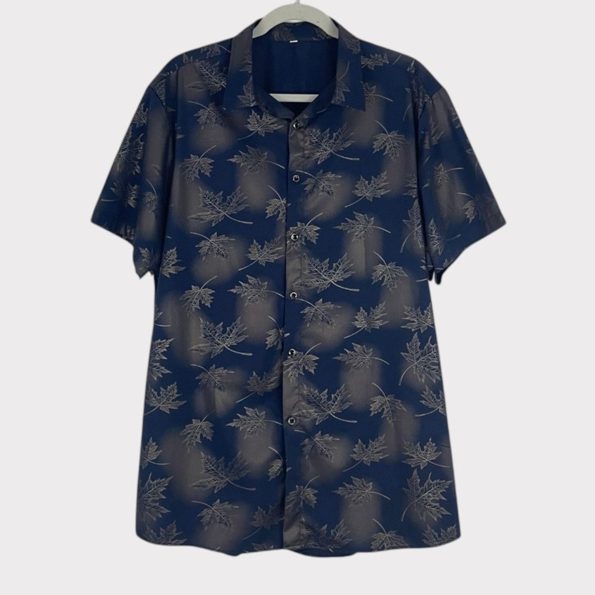 Other Mens Navy & Gold Foil Leaf Print Short Sleeve Button Down Size US L / EU 52-54 / 3 - 1 Thumbnail