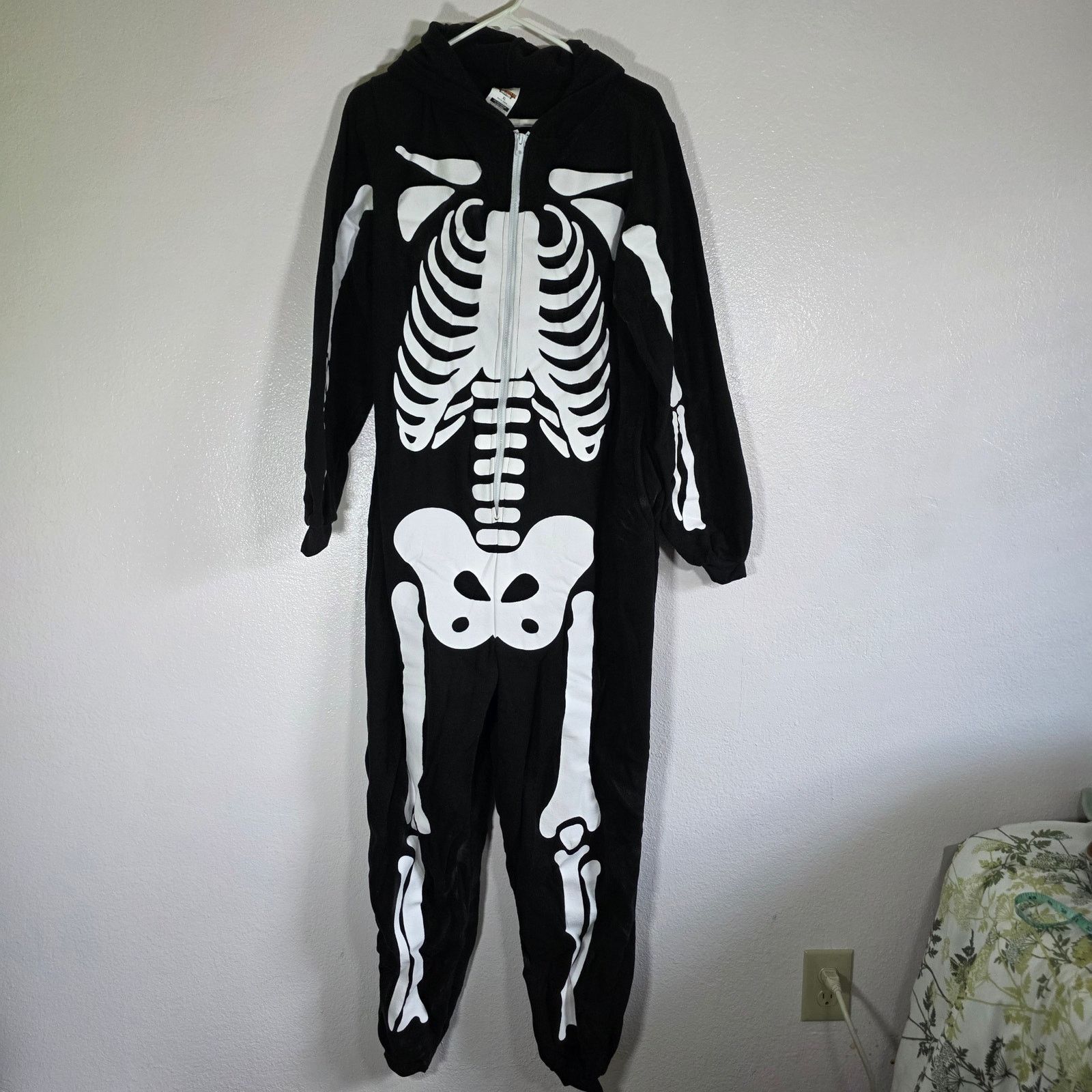 Other Skeleton Hooded Pajama Costume Black White XL Halloween Size XL / US 12-14 / IT 48-50 - 2 Thumbnail