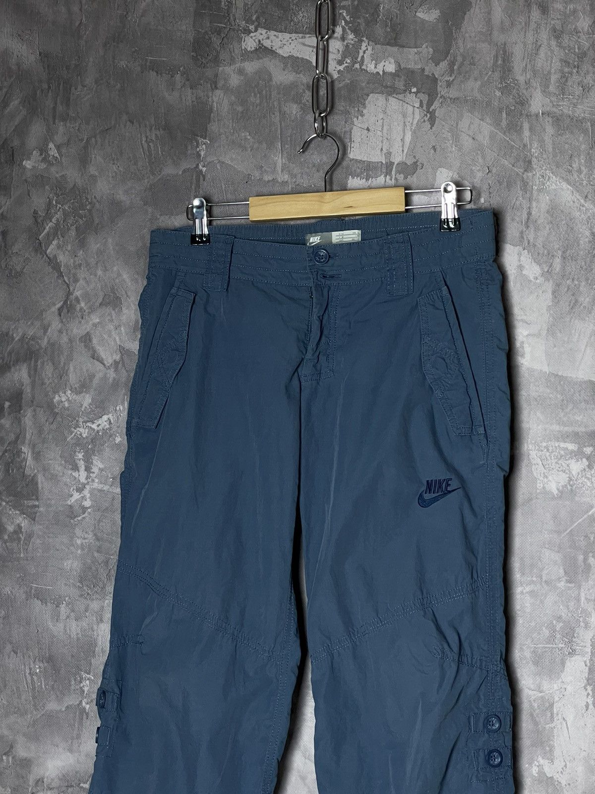 Nike × Vintage Vintage Nike Y2K Cargo Baggy Parachute Pants Size 34" / US 12 / IT 48 - 2 Thumbnail