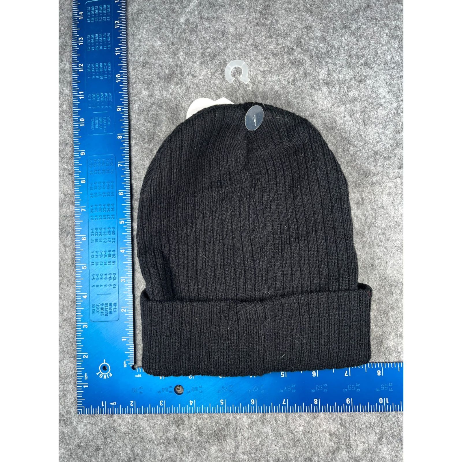 Vintage the CK Group Beanie Hat Adult One Size Black Ribbed Knit 100% Acrylic Ski NEW Size ONE SIZE - 3 Thumbnail
