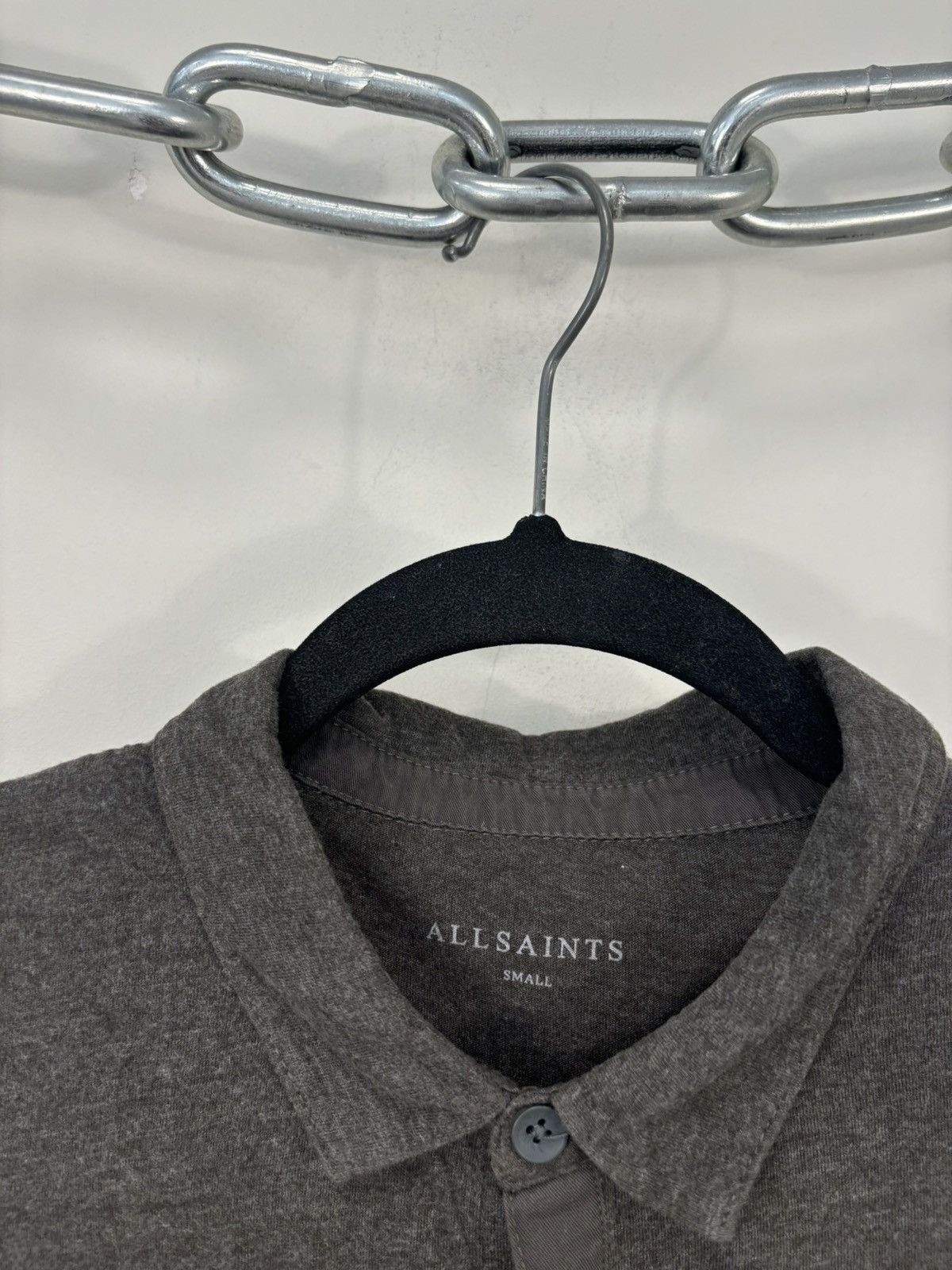 Allsaints AllSaints Men’s Brace Brown Long Sleeve Polo Shirt Size US S / EU 44-46 / 1 - 8 Thumbnail