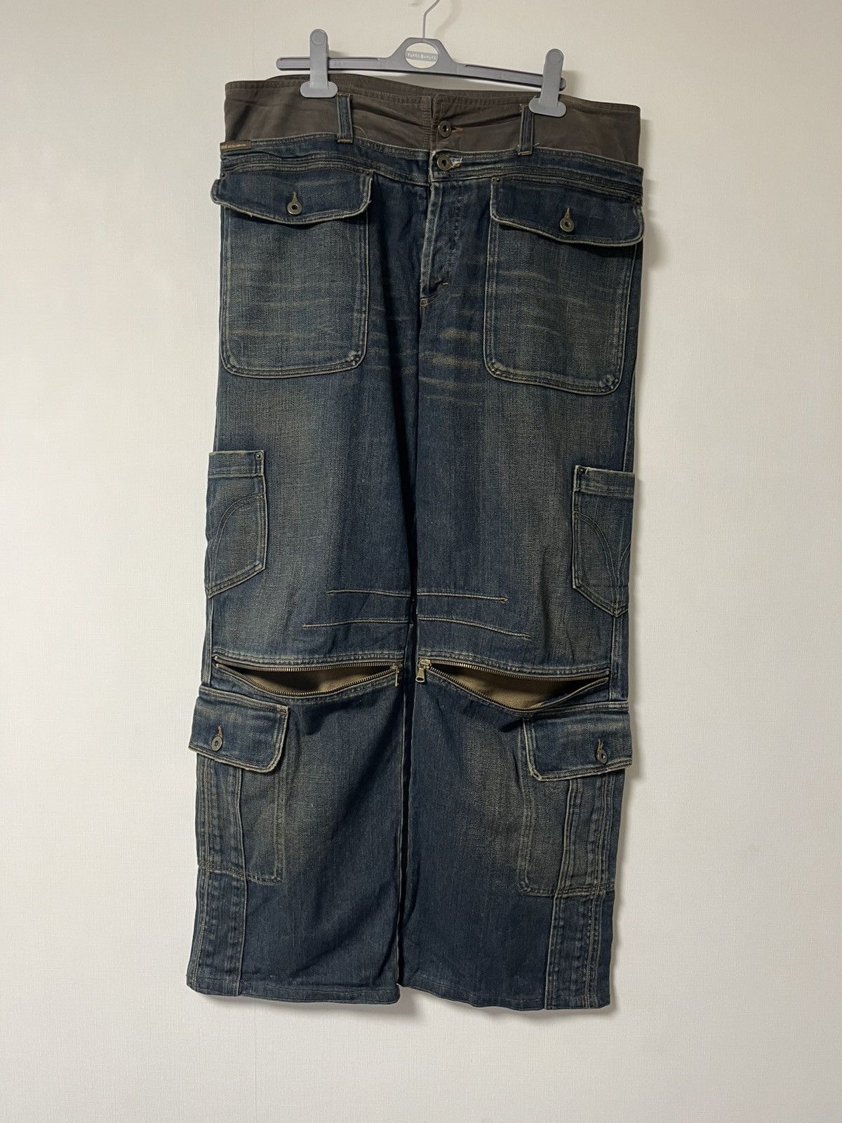 Dolce & Gabbana × Vintage Dolce Gabbana Double Waist Cargo Zip Denim Jeans Size US 34 / EU 50 - 2 Thumbnail