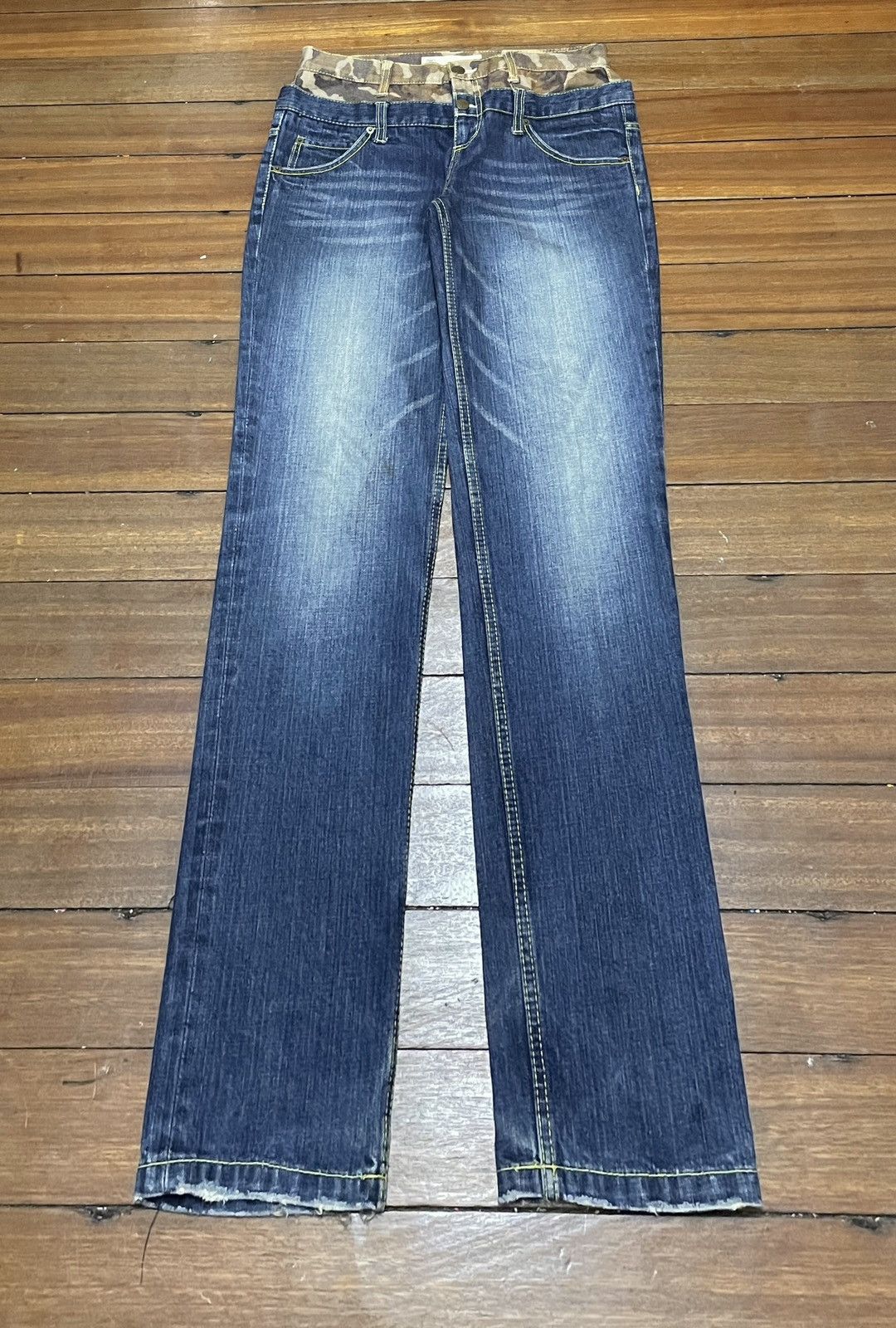 Japanese Brand Rare Design Vintage Brand 179/GW Double Waist Jeans 2000s Size US 29 - 1 Thumbnail
