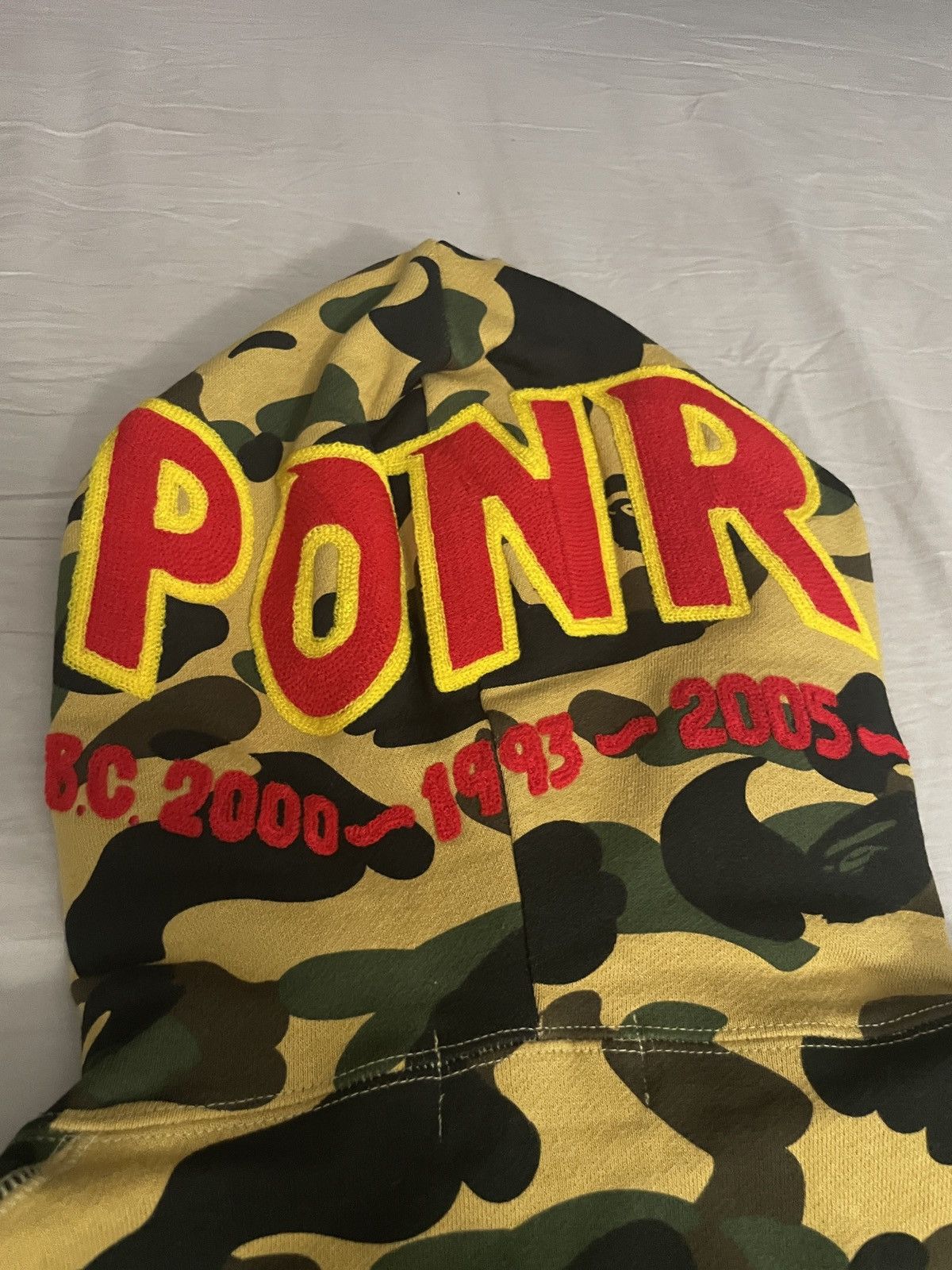 Bape BAPE PONR Shark Full Zip Hoodie Yellow Size US M / EU 48-50 / 2 - 5 Thumbnail