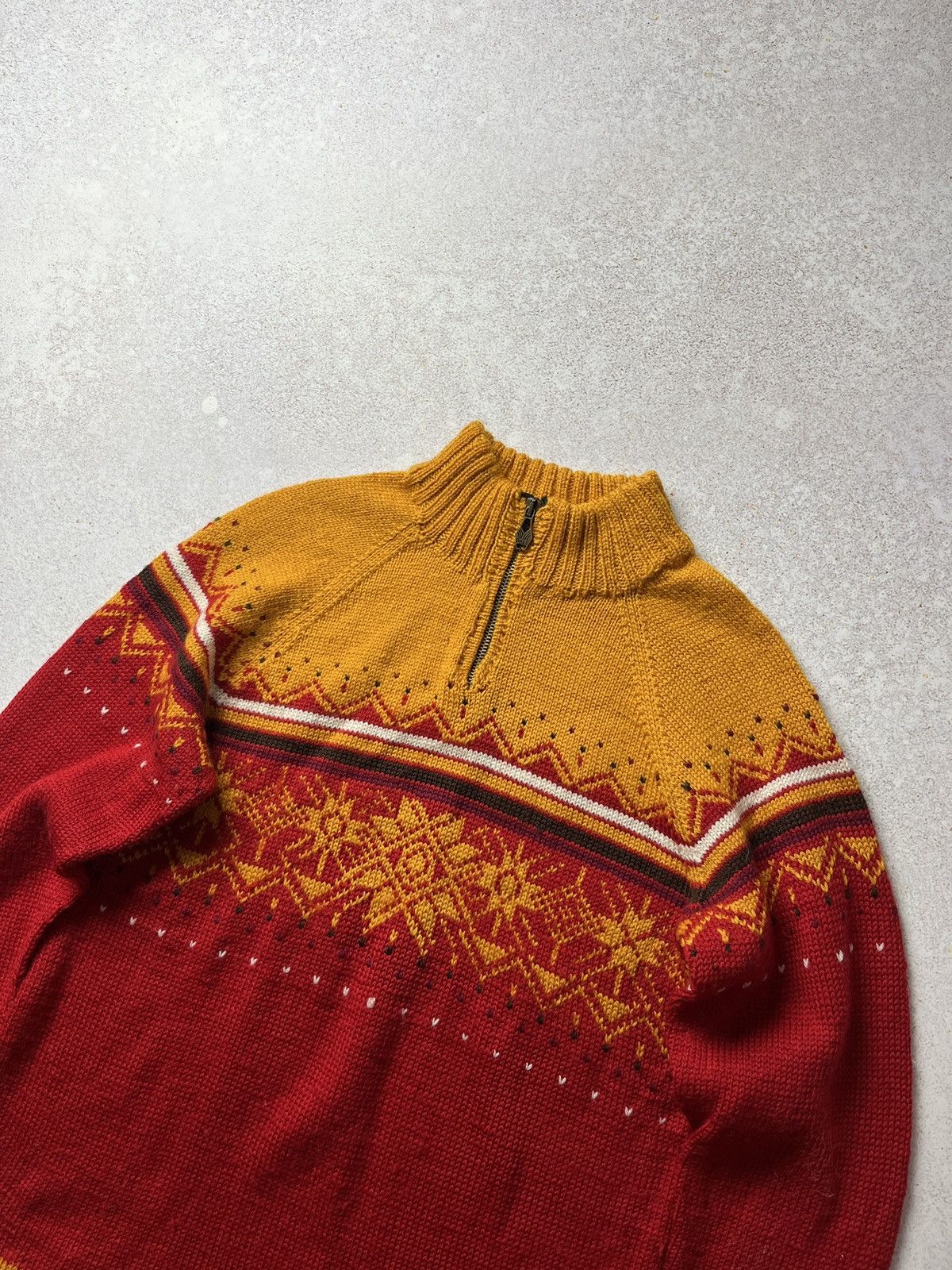 Dale Of Norway DDP DALE OF NORWAY GARN 2007 Snowflakes1/4 Zip Ski Sweater Size M / US 6-8 / IT 42-44 - 2 Thumbnail