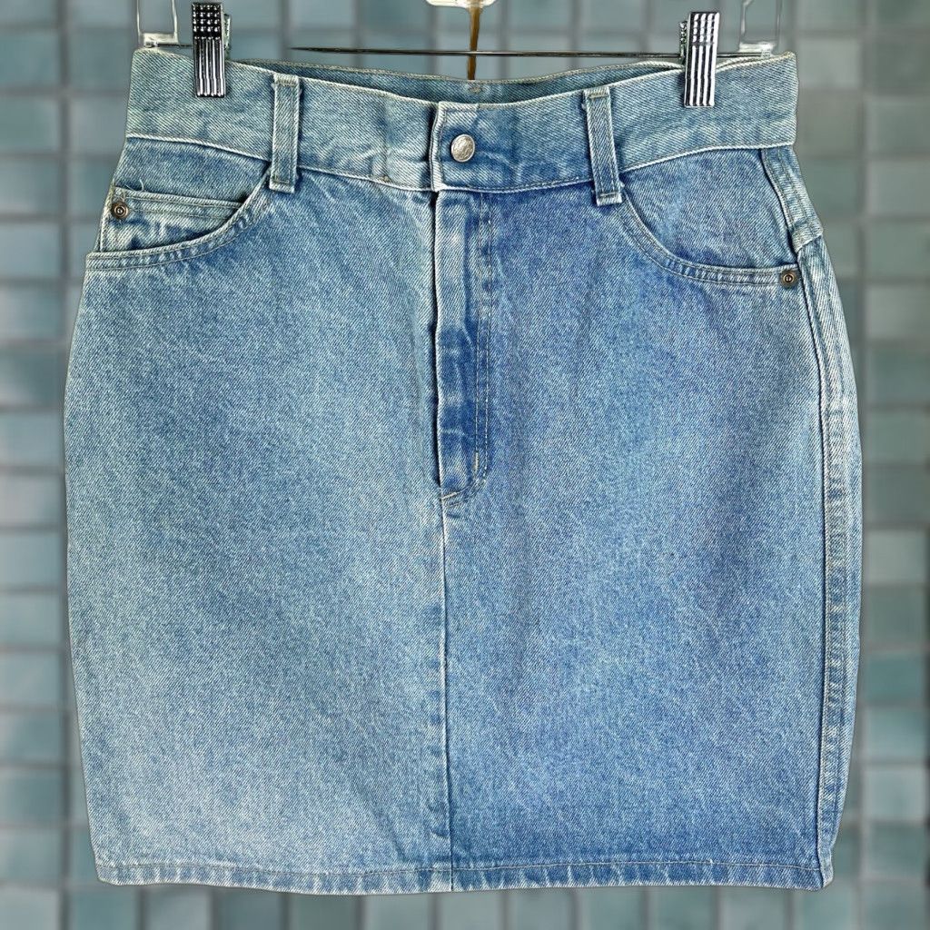 Denime Vintage Stuffed Shirts Denim A-Line Jeans Skirt Womens Size 11/12 Blue Denim Cotton Blue White Size XL / US 12-14 / IT 48-50 - 1 Thumbnail