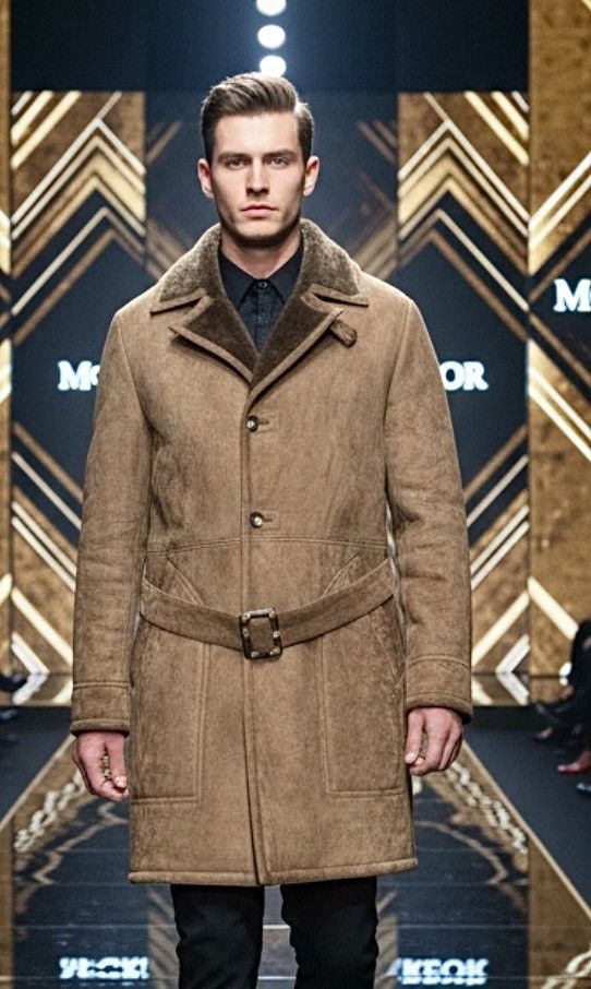 McGregor Vintage Coat Belted McGregor shearling suede coat L / xl Size US L / EU 52-54 / 3 - 1 Thumbnail