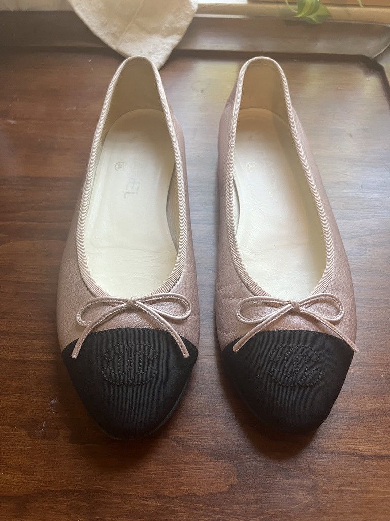 Chanel ballet flats light pink size 38