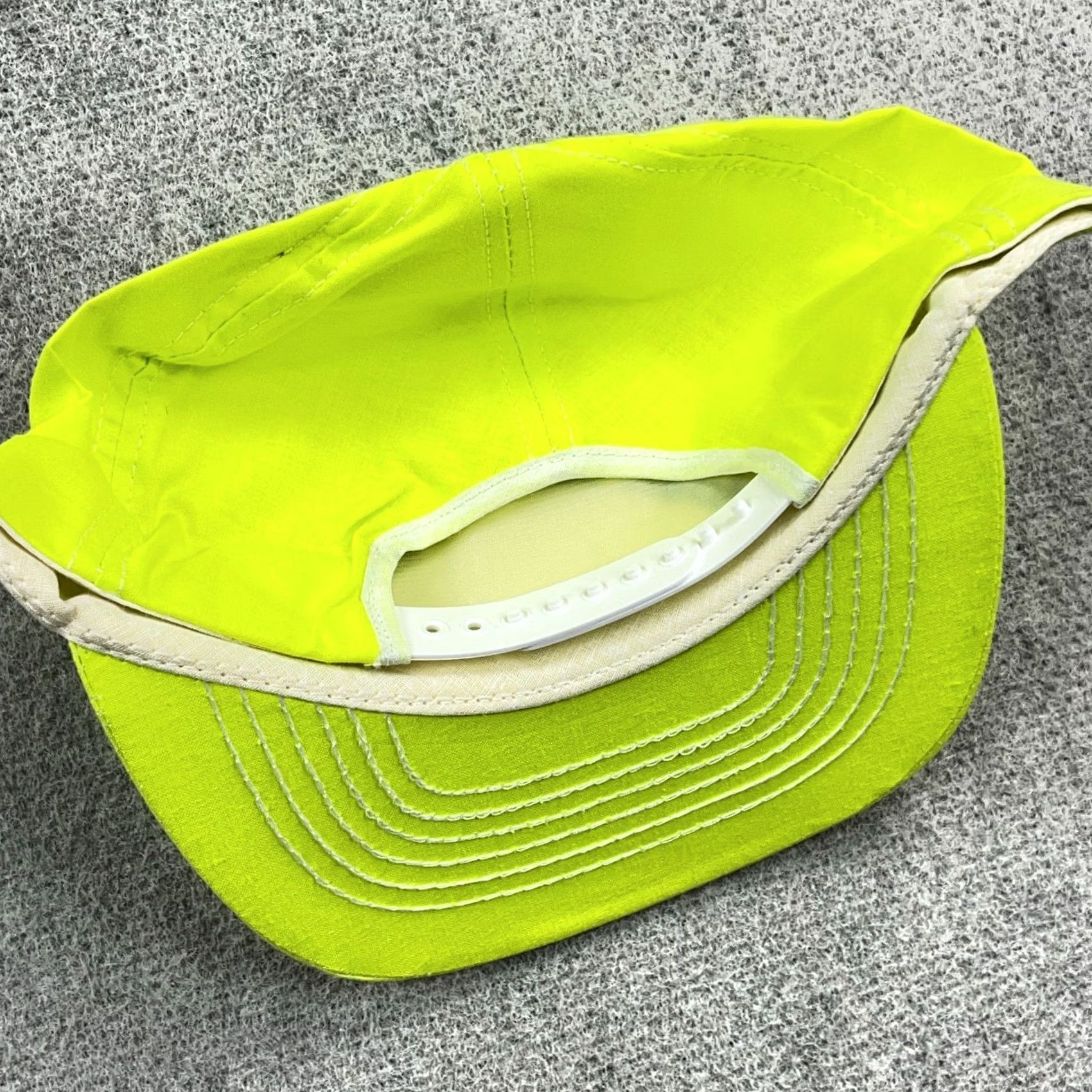 Olive VINTAGE Mount Olive Pickle Hat Cap Snapback 80s 90s Neon Green USA Made Trucker Mens Size ONE SIZE - 5 Thumbnail