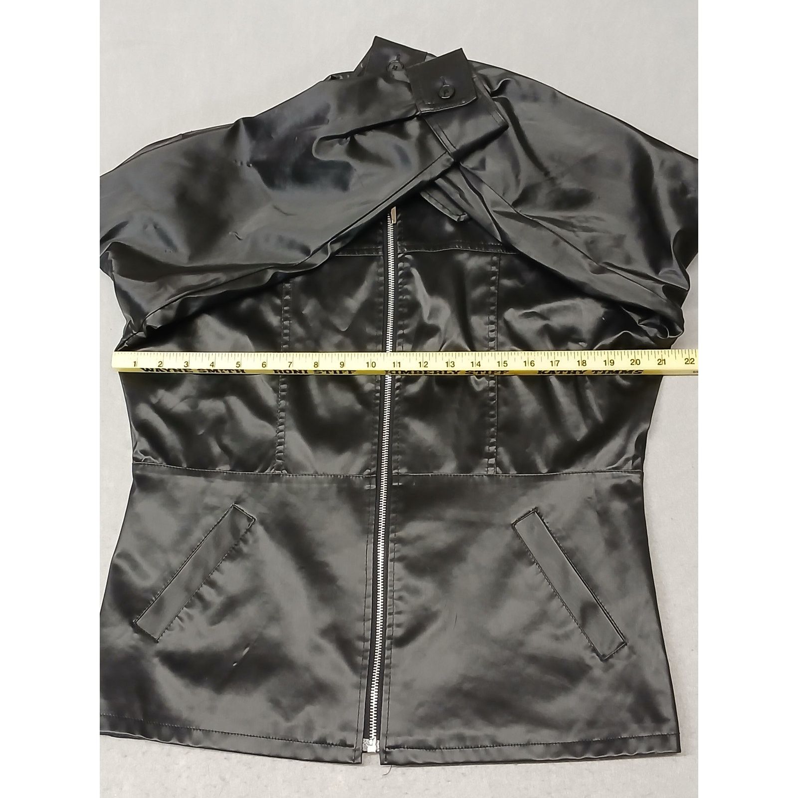 Other RAVE (Large) Women's 90's Black Faux Leather Zip Jacket Size L / US 10 / IT 46 - 4 Thumbnail