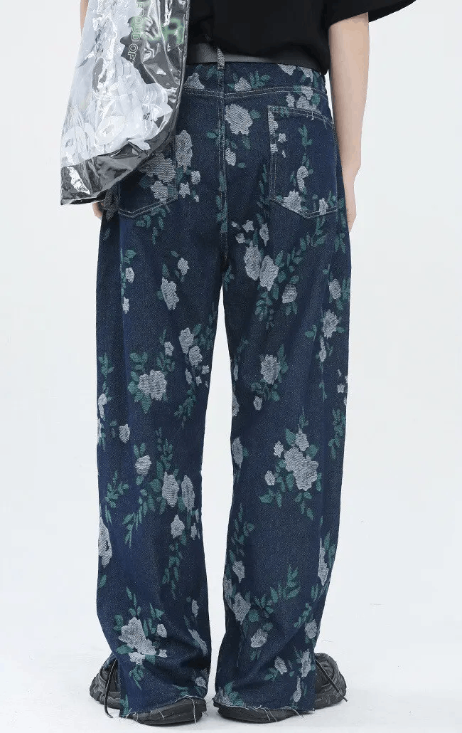 Japanese Brand × Vintage Blue floral fashion jeans pants Size US 32 / EU 48 - 4 Thumbnail