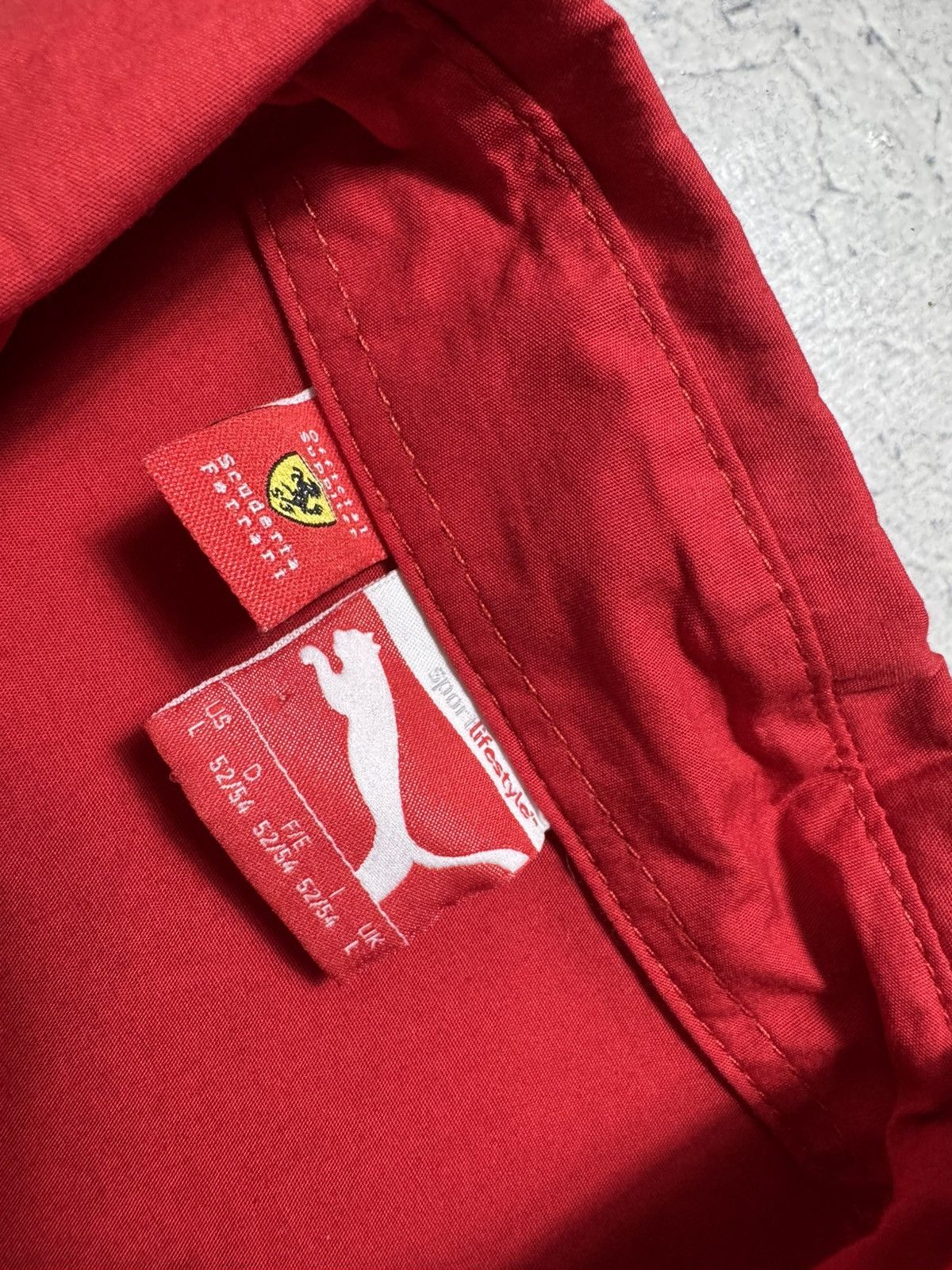 Puma Puma Ferrari Racing Vintage Button Up Shirt Size L Red Size US L / EU 52-54 / 3 - 6 Thumbnail