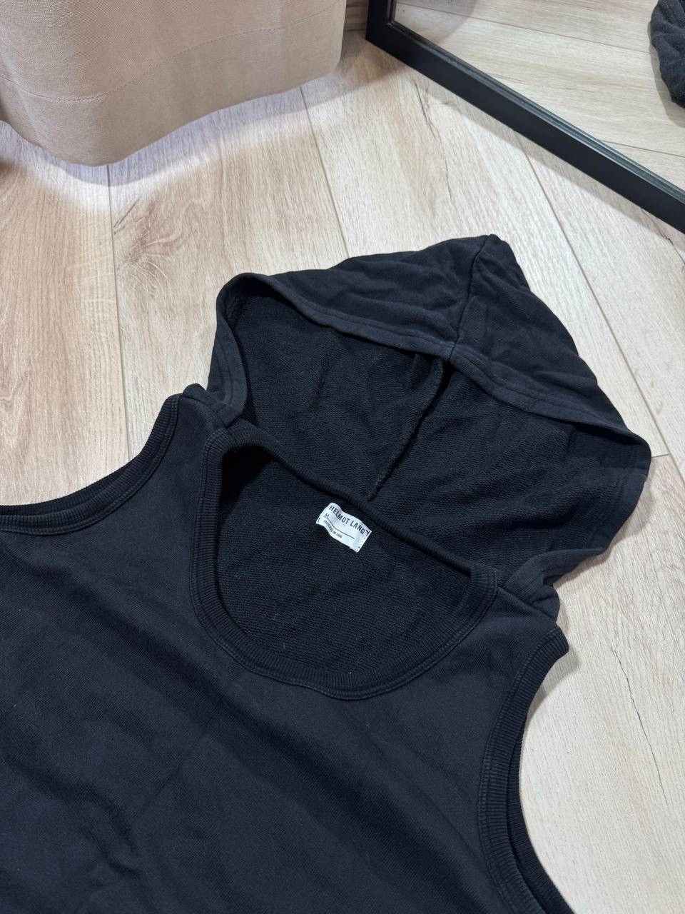 Helmut Lang Vintage Archive Helmut Lang AW96 Cotton Sleeveles Hoodie Size US S / EU 44-46 / 1 - 2 Thumbnail