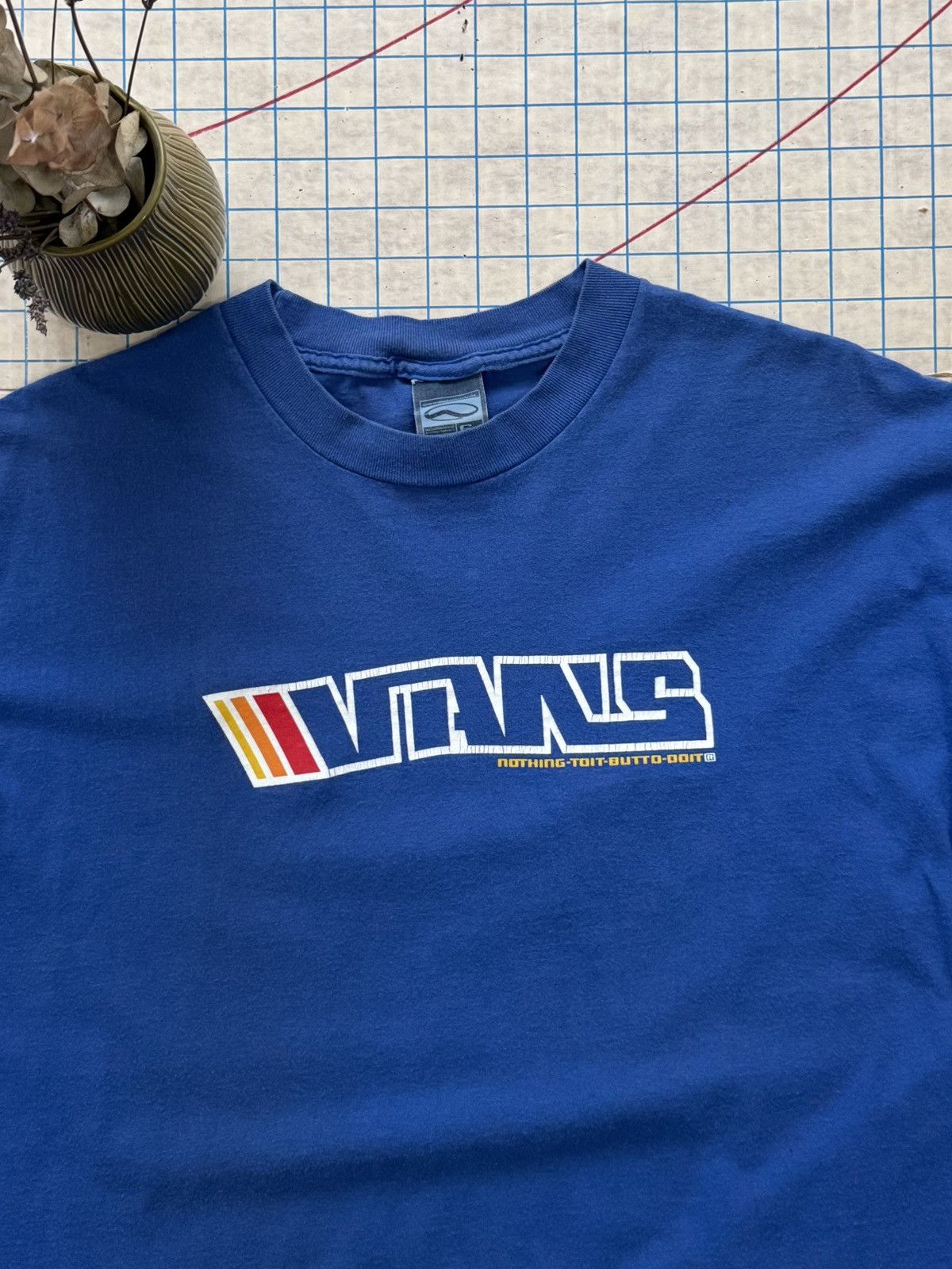 Vans × Vintage Vintage 90’s Y2K Vans Nothing To It Tee Blue Mens Size XL Size US XL / EU 56 / 4 - 5 Thumbnail