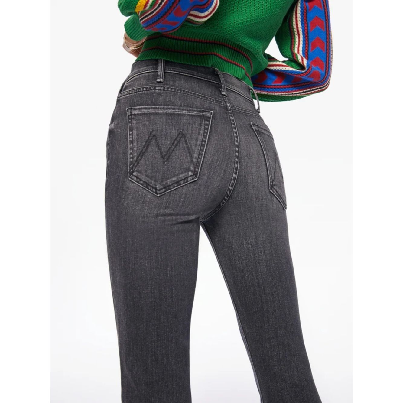 MOTHER MOTHER The Hustler Ankle Fray Jeans Nightowl Gray High Rise Size 27" / US 4 / IT 40 - 1 Thumbnail