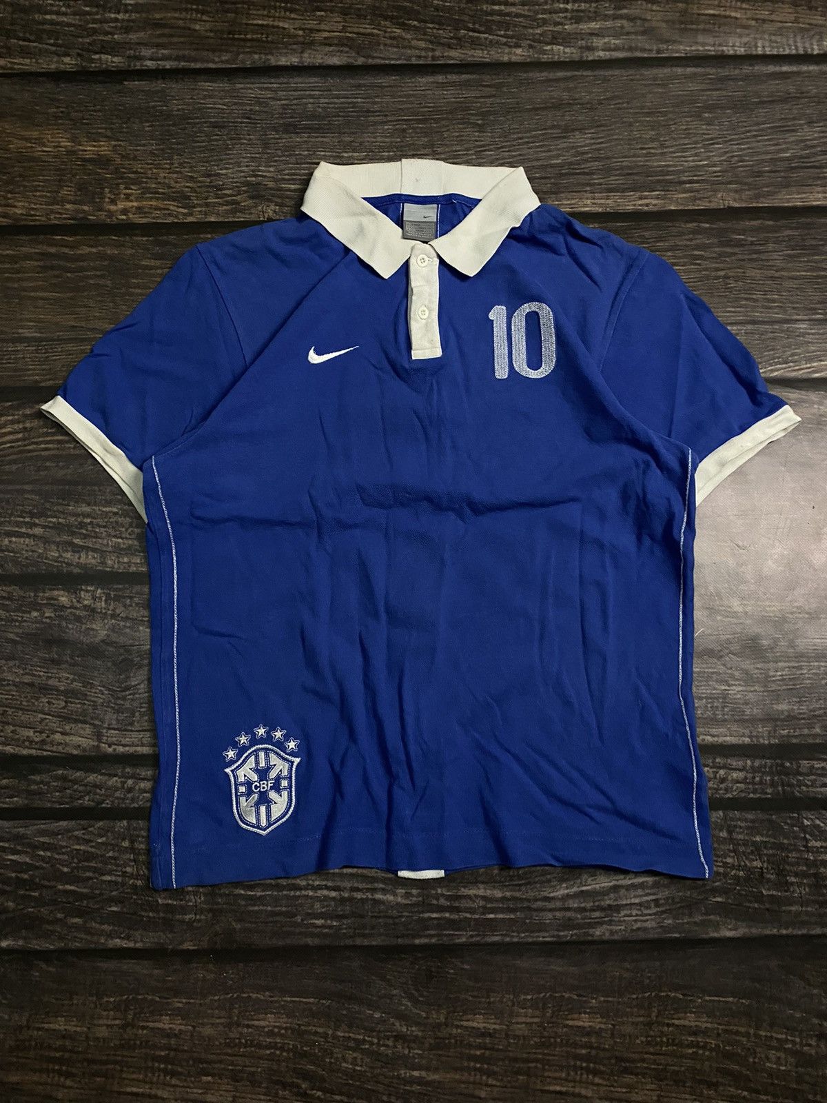 Nike 90’s Nike Brazil Rugby shirt Size US L / EU 52-54 / 3 - 4 Thumbnail