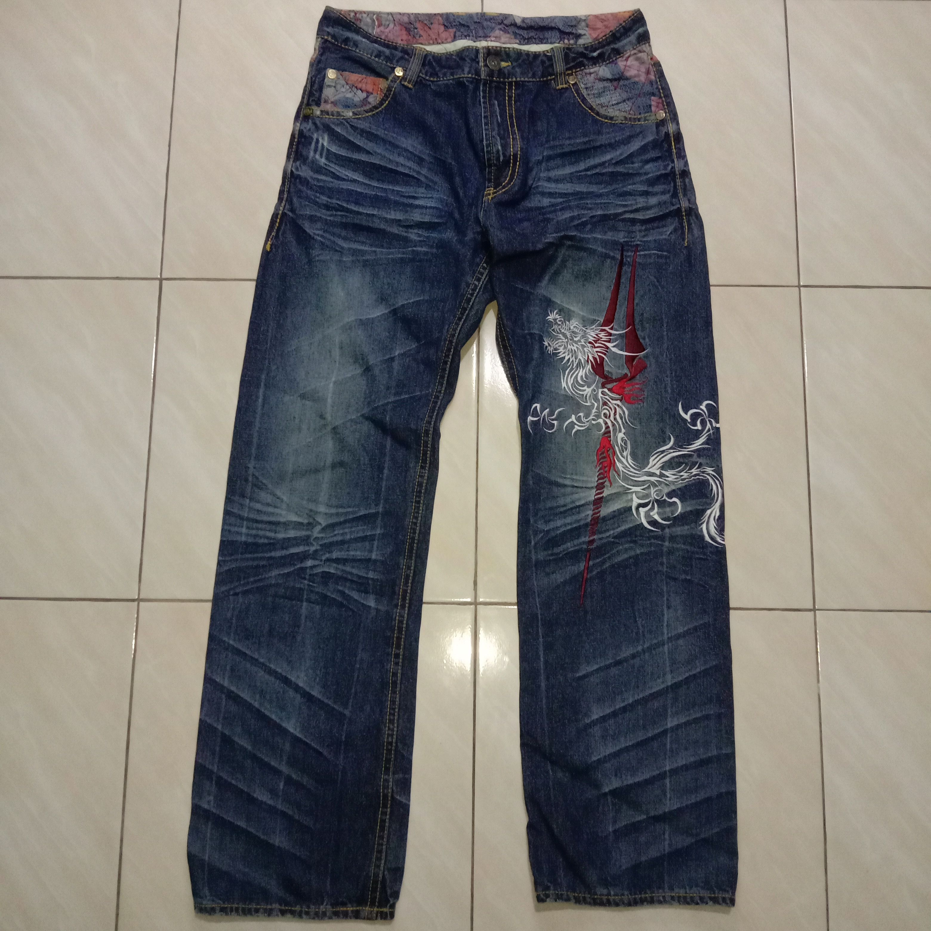 Anime × Cartoon Network Jeans Nishiki x Neon Genesis Evangelion Anime Manga Rare 00s Size US 36 / EU 52 - 1 Thumbnail