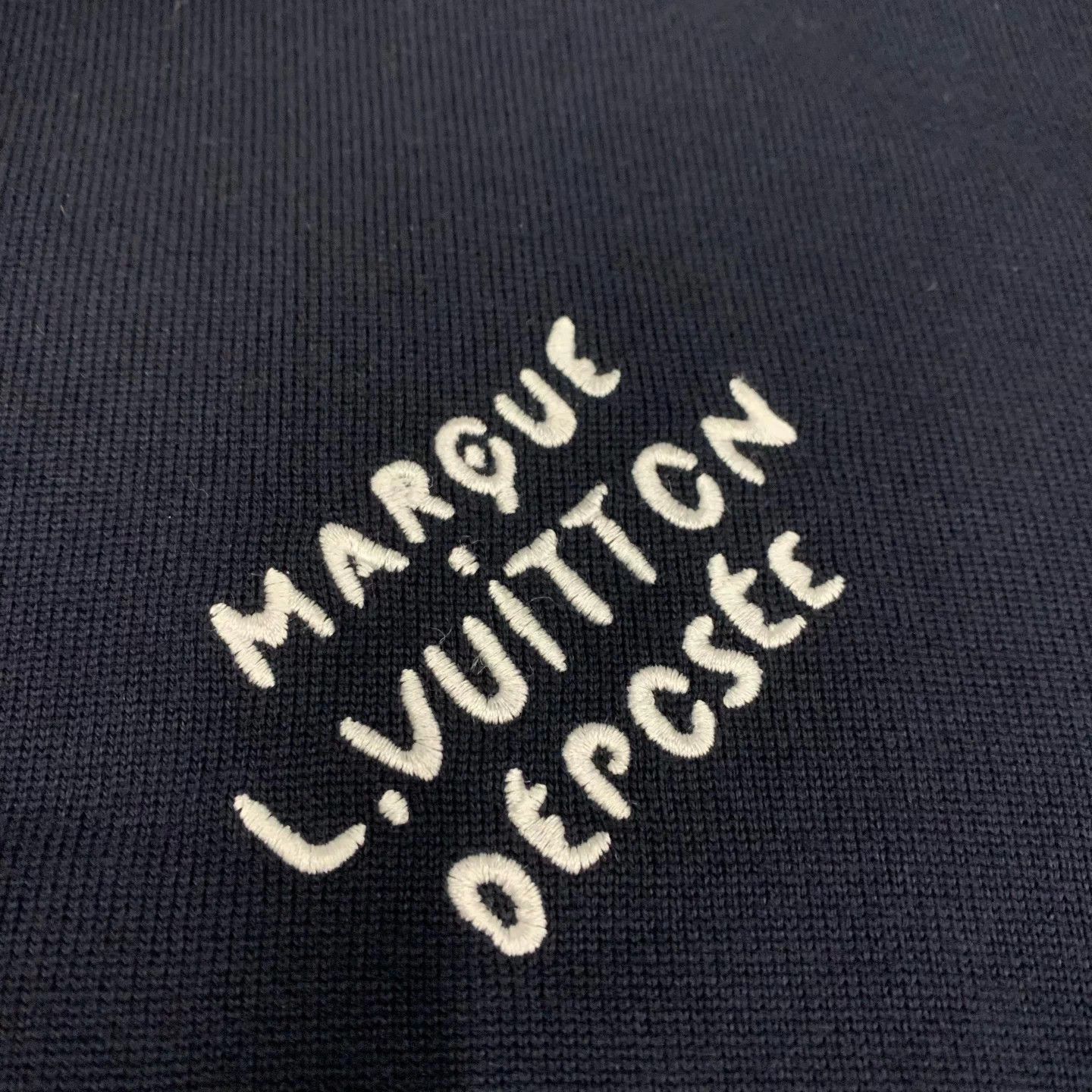 Louis Vuitton LV Pharrell Navy Embroidered Pearl Polo XXL 95 New Size US XXL / EU 58 / 5 - 6 Thumbnail