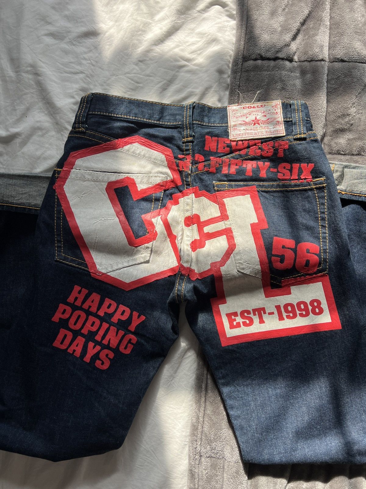 Japanese Brand × Vintage Vintage Co & Lu Diecock selvedge Jeans. EVISU inspired.PRINT Size US 30 / EU 46 - 4 Thumbnail