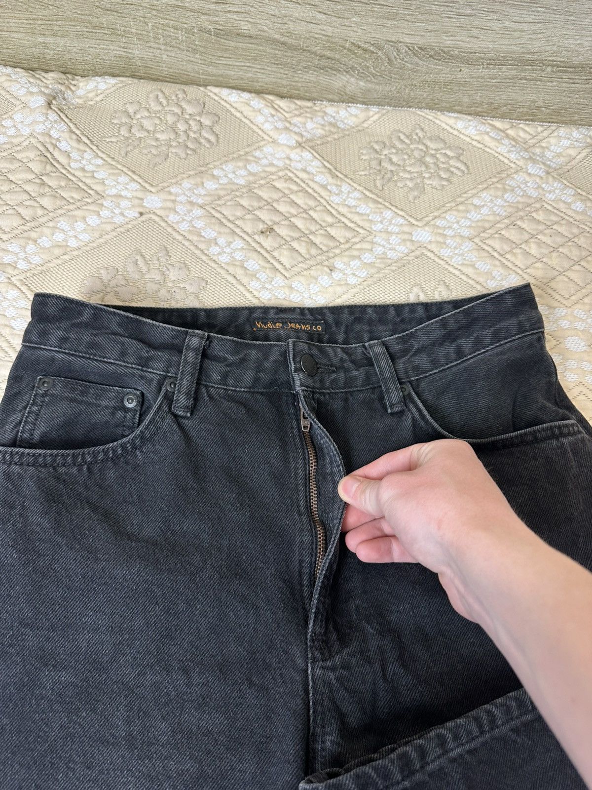 Nudie Jeans 🔥 Nudie Jeans Clean Eileen Loose Fit Wide Pants Denim 29x28 Size 28" / US 6 / IT 42 - 6 Thumbnail