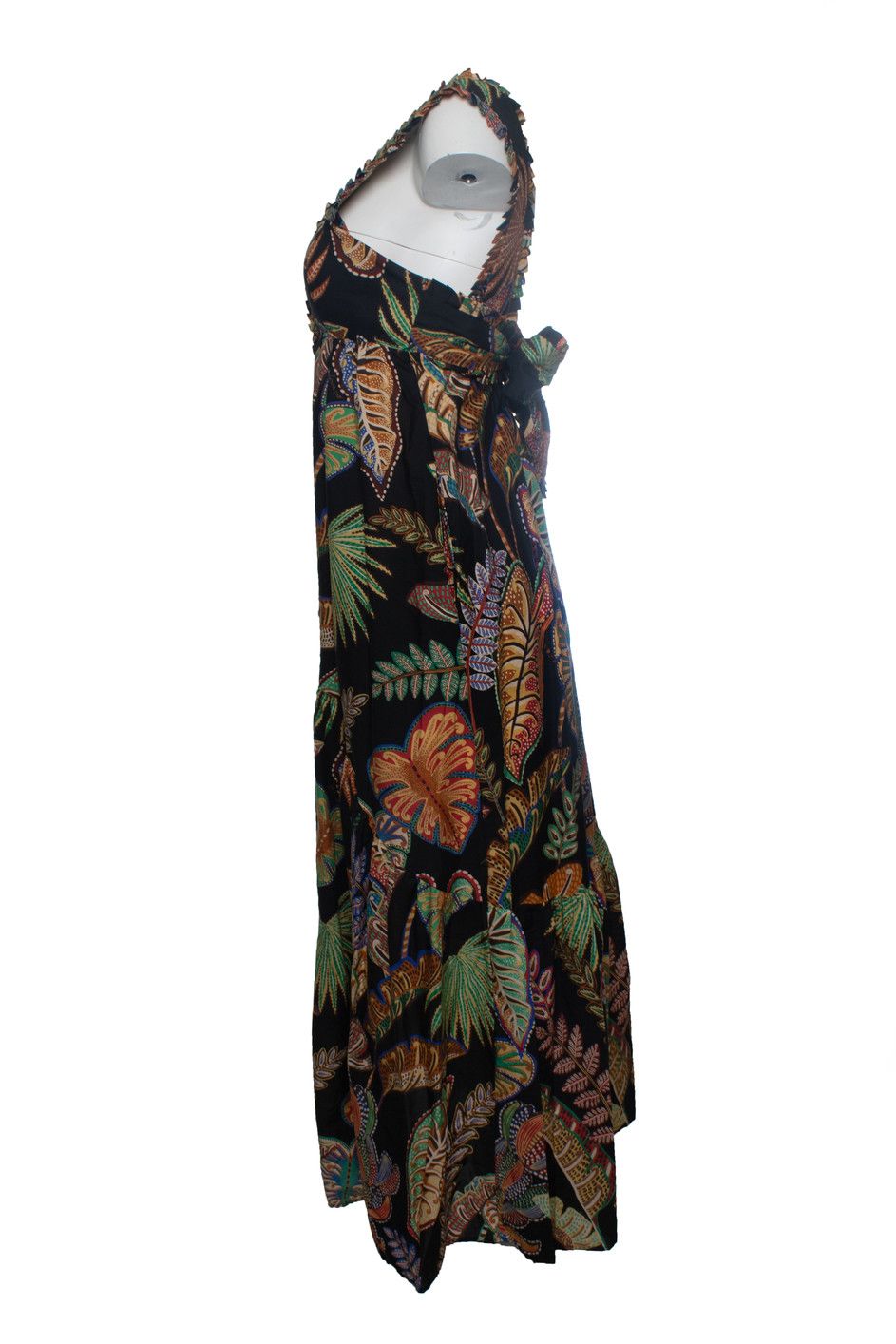 Farm Rio Farm Rio, Foliage sleeveless maxi dress in black Size XXS / US 00 / IT 34 - 2 Thumbnail