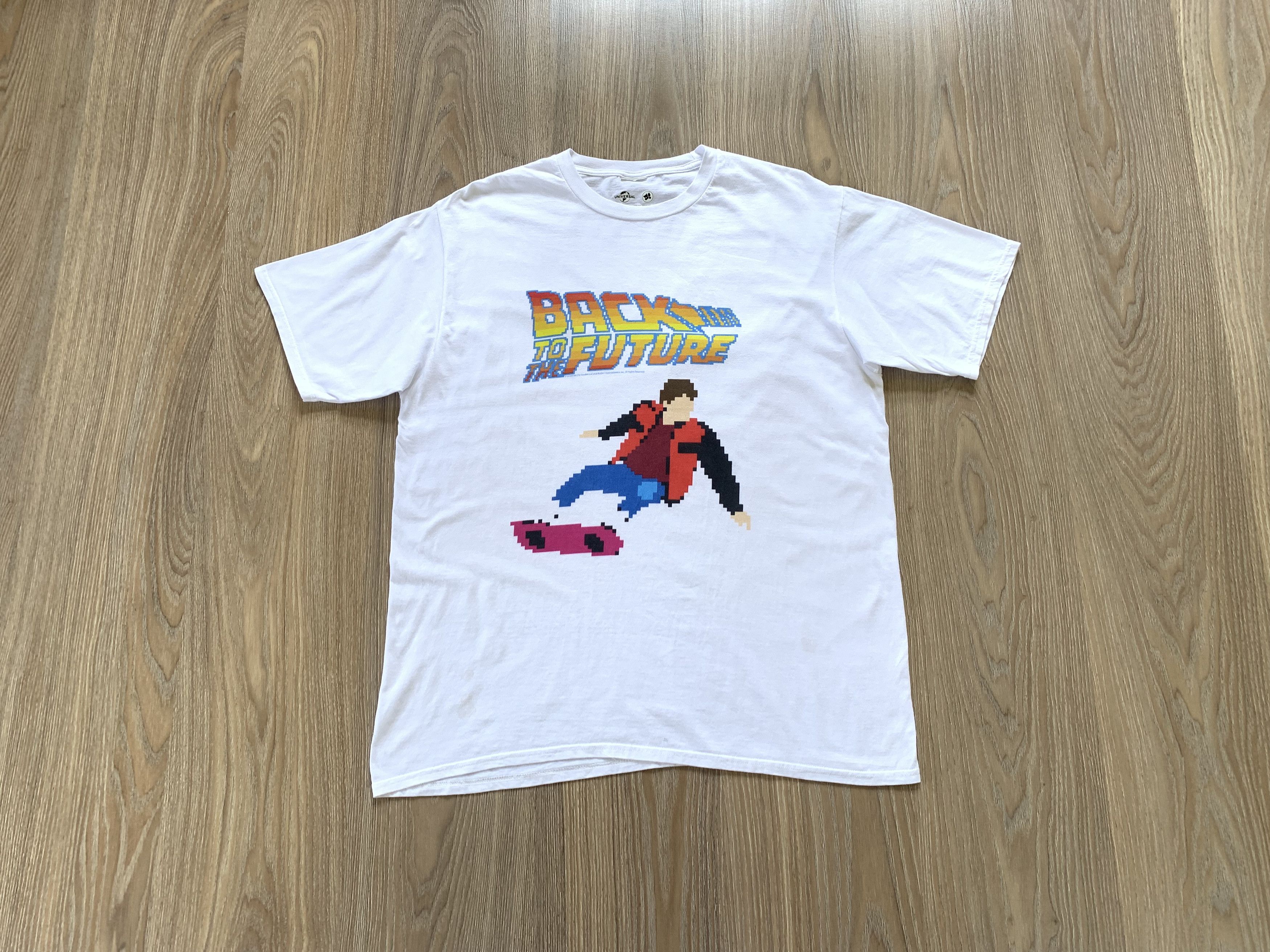 Universal Studios Back To The Future White Printed T Shirt Size US M / EU 48-50 / 2 - 1 Thumbnail