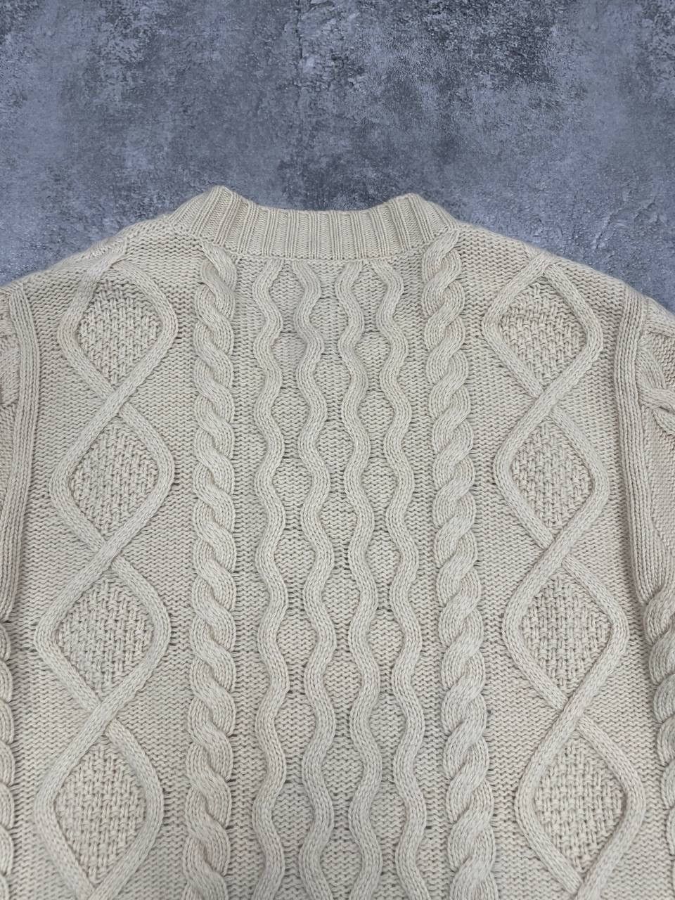 Max Mara Max Mara Weekend Women’s Cable Knit Cardigan Cream Sweater Size XL / US 12-14 / IT 48-50 - 7 Thumbnail