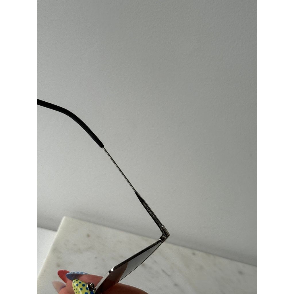 Saint Laurent Paris NEW Saint Laurent SL303 Jerry Sunglasses in Silver Mirror Size ONE SIZE - 8 Thumbnail