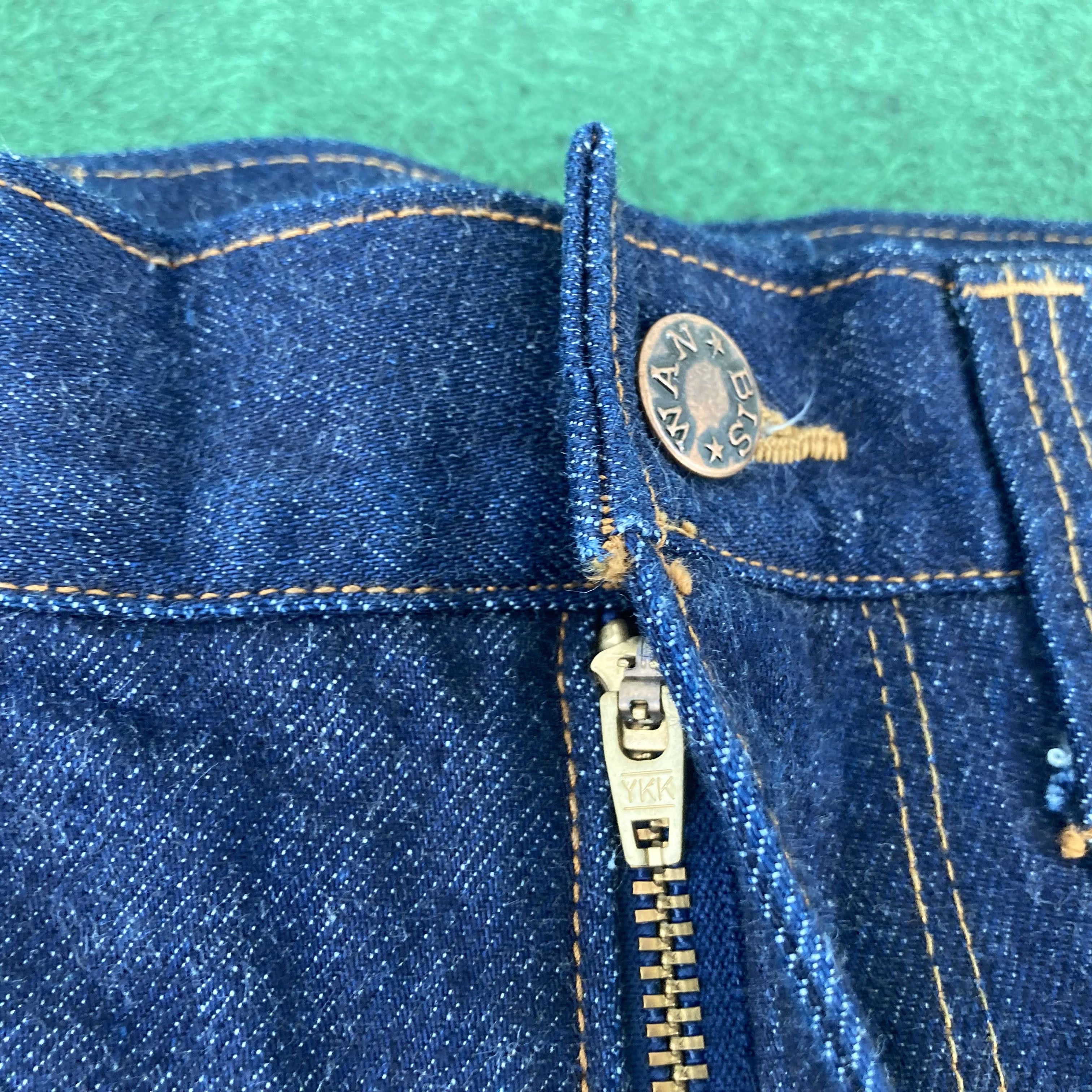 Vintage Vtg Bis Wan Blue Denim Super Flared 90s Sz 26 Bootcut Jeans Size US 26 / EU 42 - 5 Thumbnail