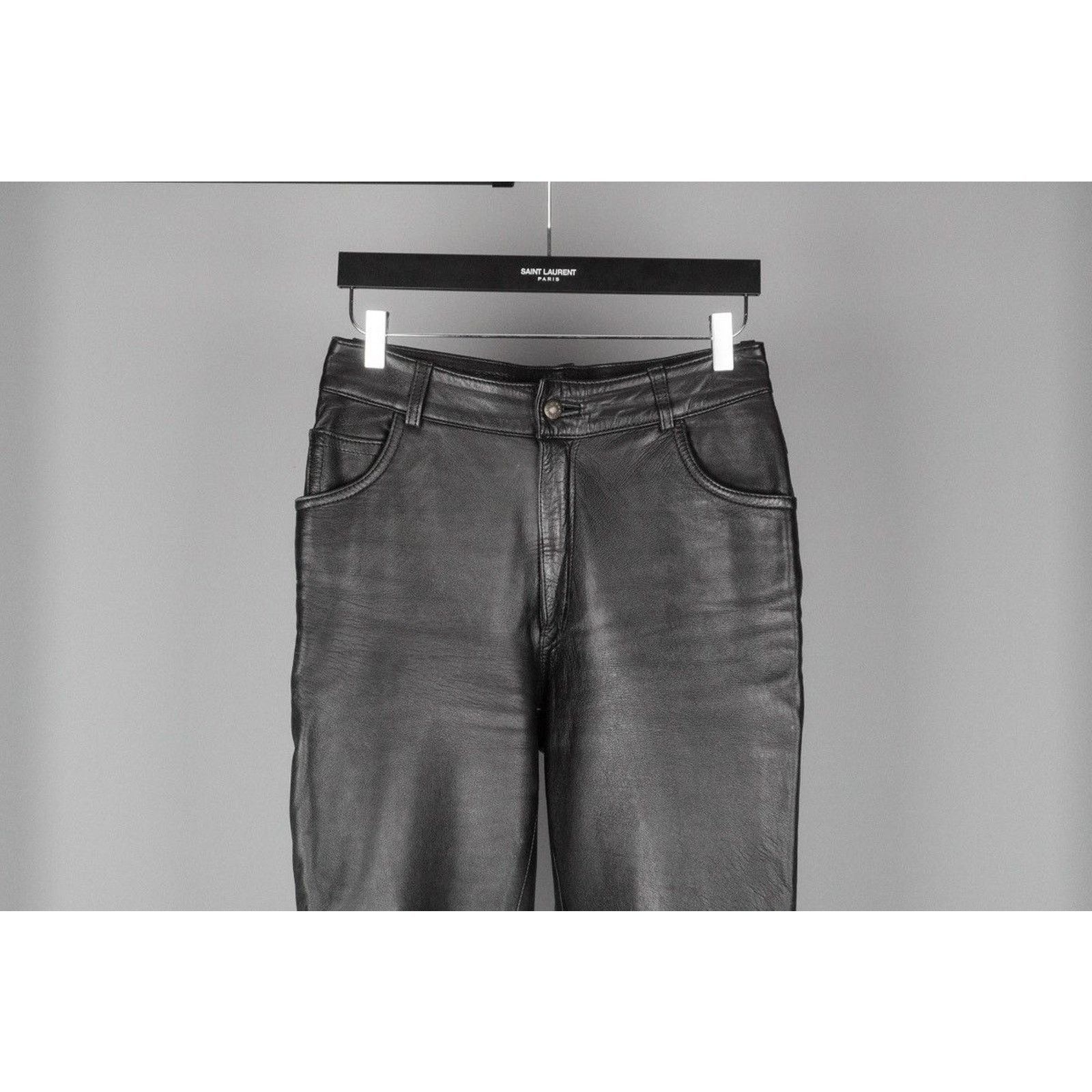 Levi's Levis black leather women’s vintage pants Size 28" / US 6 / IT 42 - 2 Thumbnail