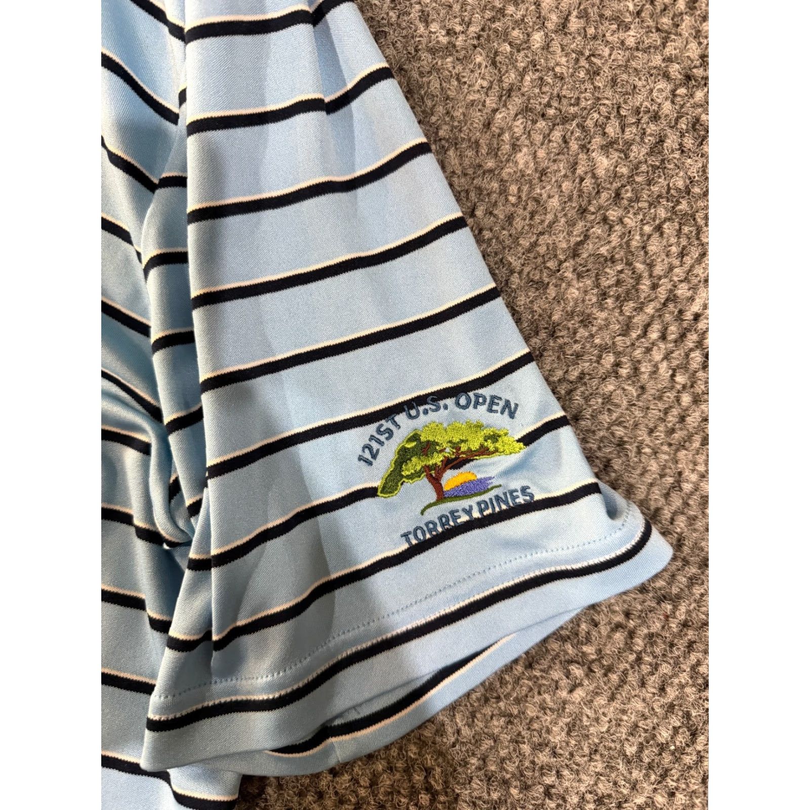 Polo Ralph Lauren Polo Ralph Lauren Polo Shirt Mens L Blue Striped Golf Casual Short Sleeve Embroidered Logo Shirt Size US L / EU 52-54 / 3 - 3 Thumbnail