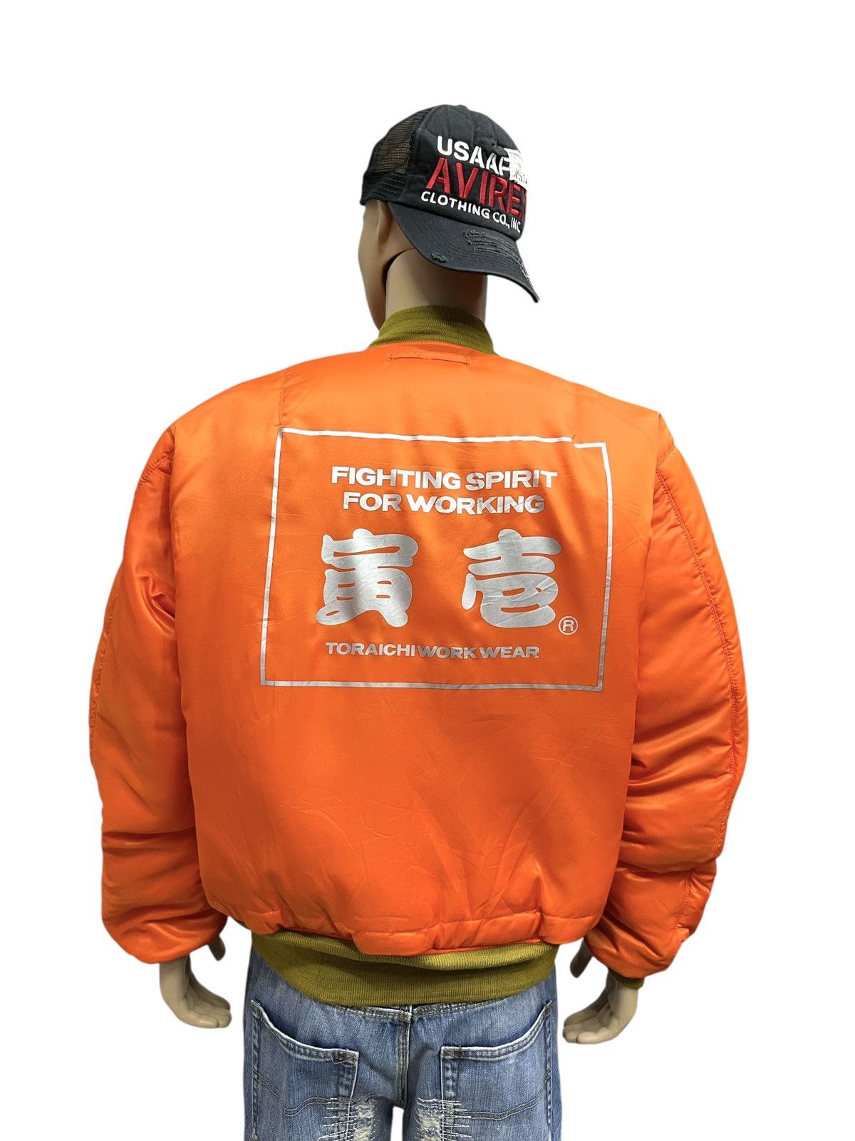 Spiritual Gangster 🔥Vintage TORAICHI JAPAN FIGHTHING SPIRIT FOR WORKING Bomber Size US XL / EU 56 / 4 - 3 Thumbnail