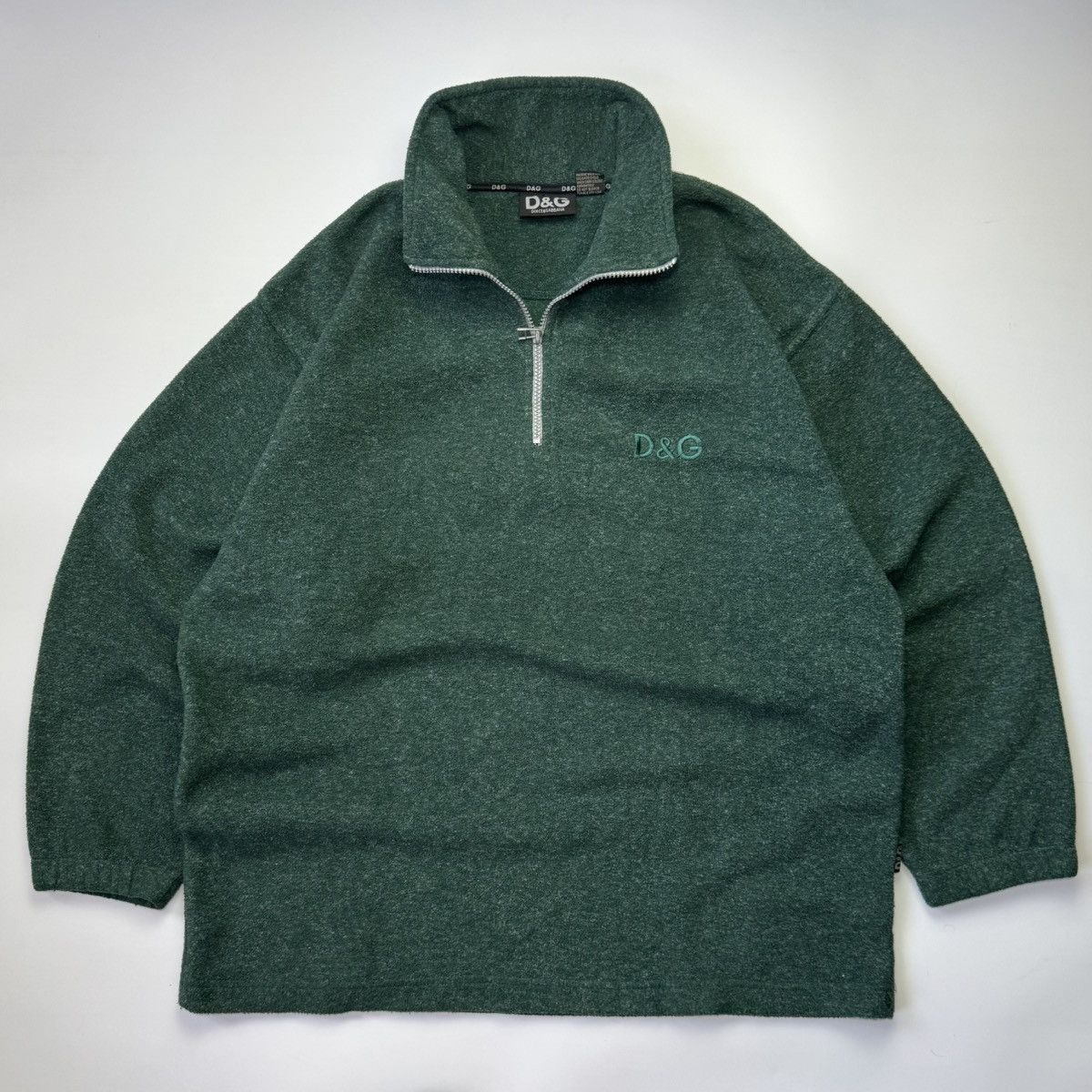 Dolce & Gabbana Vintage DOLCE & GABBANA Fleece 1/3 Hoodie Old Money Style Size US XL / EU 56 / 4 - 1 Thumbnail