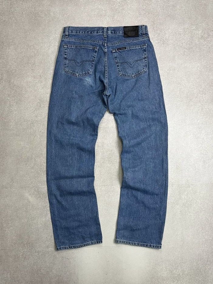 Harley Davidson VINTAGE HARLEY DAVIDSON Washed Denim Relaxed Moto JEANS Size US 33 - 4 Thumbnail