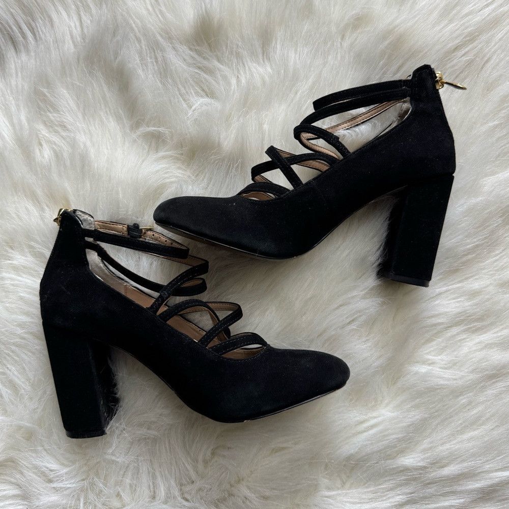Other Adrienne Vittadini Black Chunky Heels with Criss Cross Stra Size US 6 / IT 36 - 3 Thumbnail