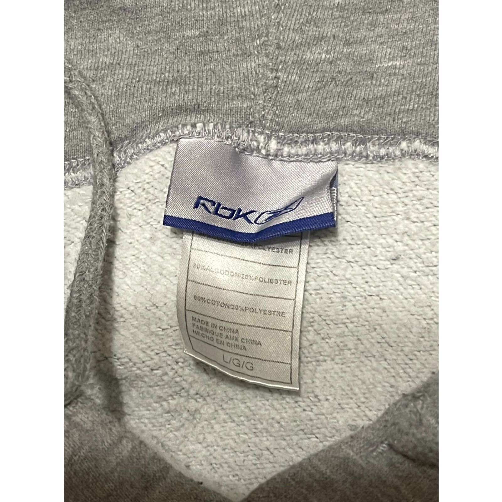 Reebok Reebok Hoodie Mens Large Gray Pullover Falcons Drawstring NFL Shirt Size US L / EU 52-54 / 3 - 7 Thumbnail