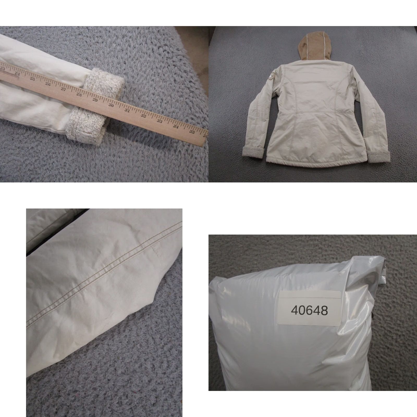 Vintage KUHL Arktik Projekt Jacket Womens M Ivory Hooded Full Zip Size M / US 6-8 / IT 42-44 - 9 Thumbnail