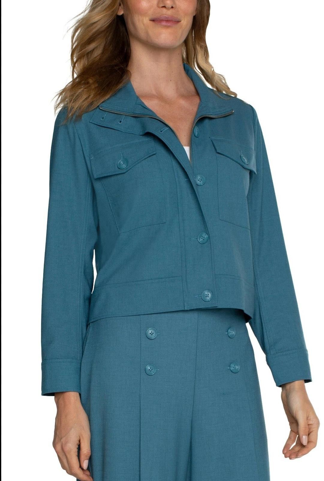 Designer NWT Liverpool Jacket Blue Size XS Designer Utility Size XS / US 0-2 / IT 36-38 - 2 Thumbnail