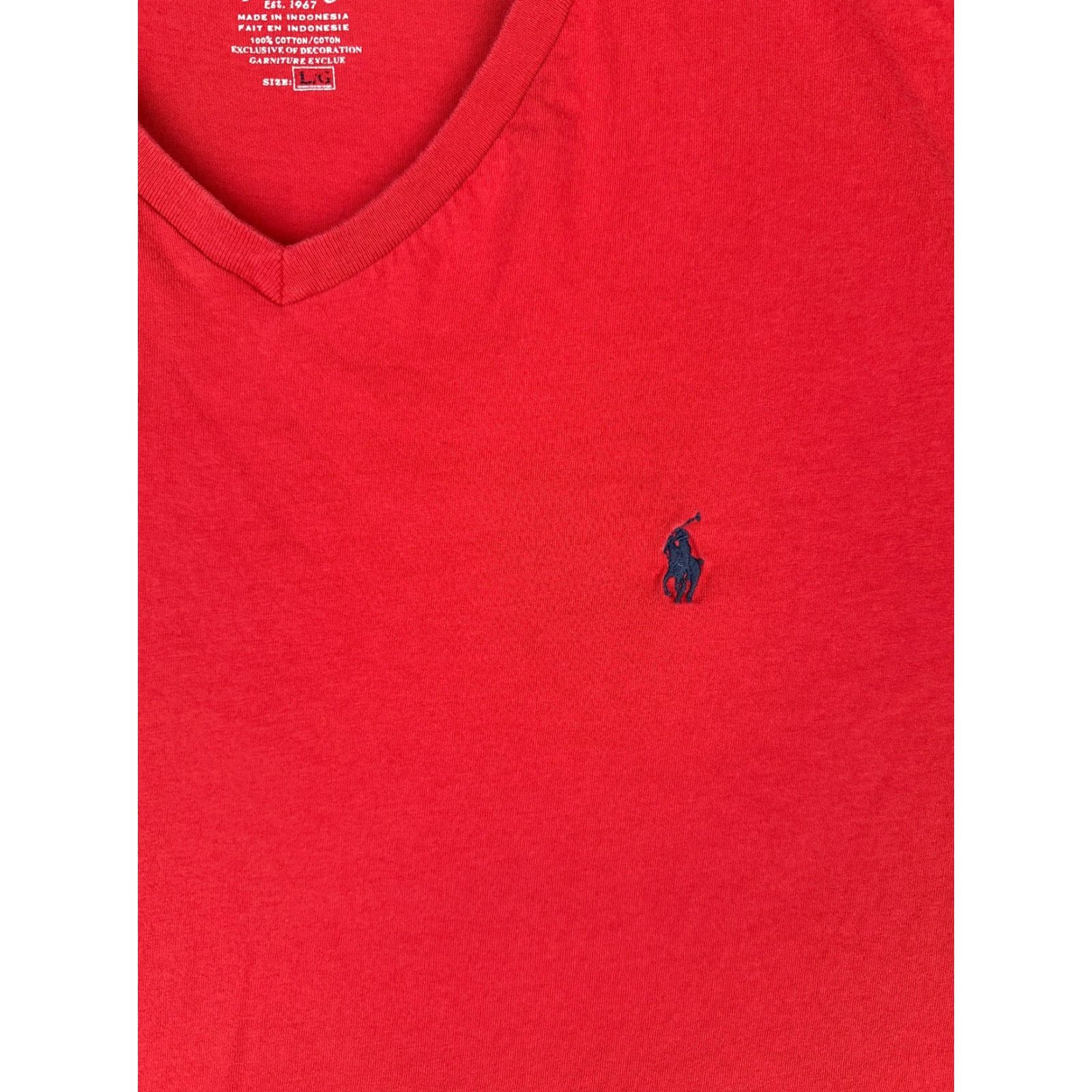 Ralph Lauren Polo Ralph Lauren Shirt Men Large Red 100% Cotton Pony V-Neck Short Sleeve Polo Ralph Lauren Shirt Men L Red 100% Cotton Pony V-Neck Short Sleeve Size US L / EU 52-54 / 3 - 6 Thumbnail